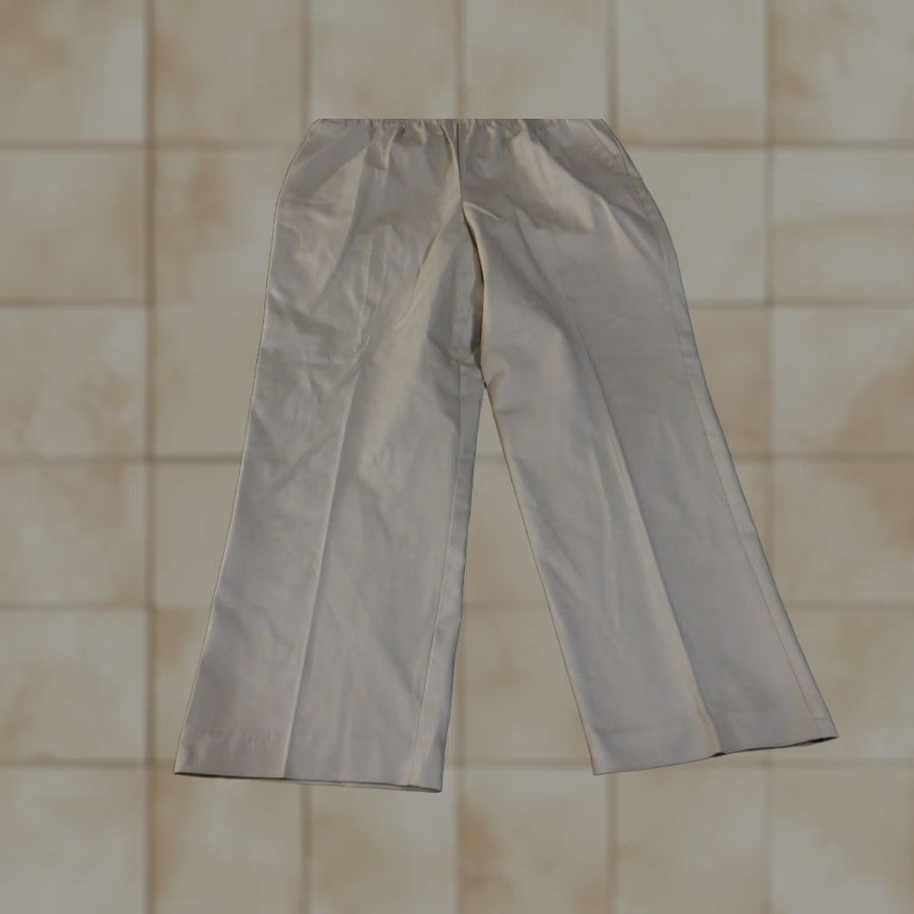 Vintage Alfred Dunner Pants Womens 20 Beige Pull On Straight Dress Pants Classic Stretch Size 42" / US 20 - 1 Thumbnail