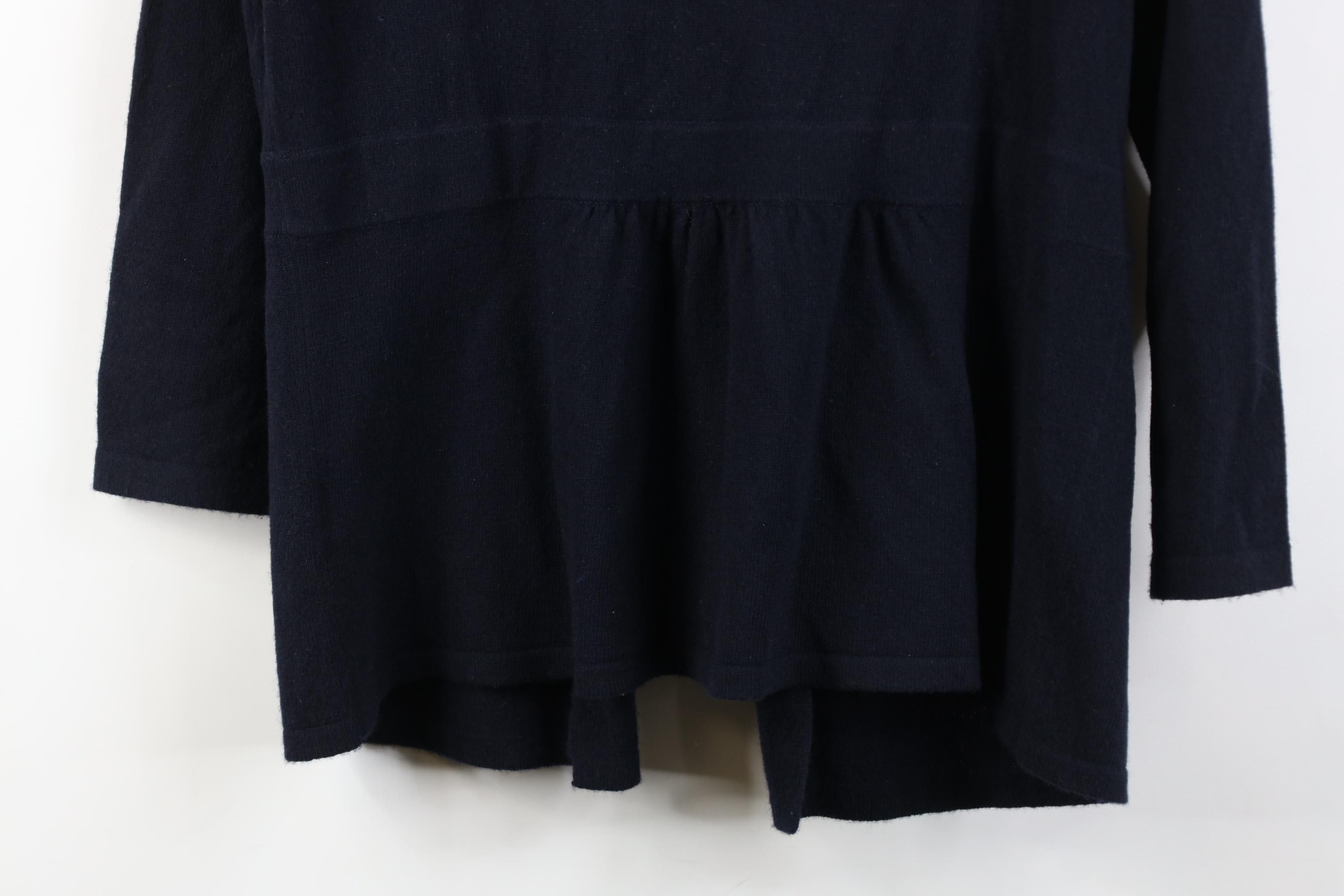 J.Crew Vintage Y2K J Crew Wool Cashmere Tie Front Knit Sweater Size L / US 10 / IT 46 - 13 Thumbnail