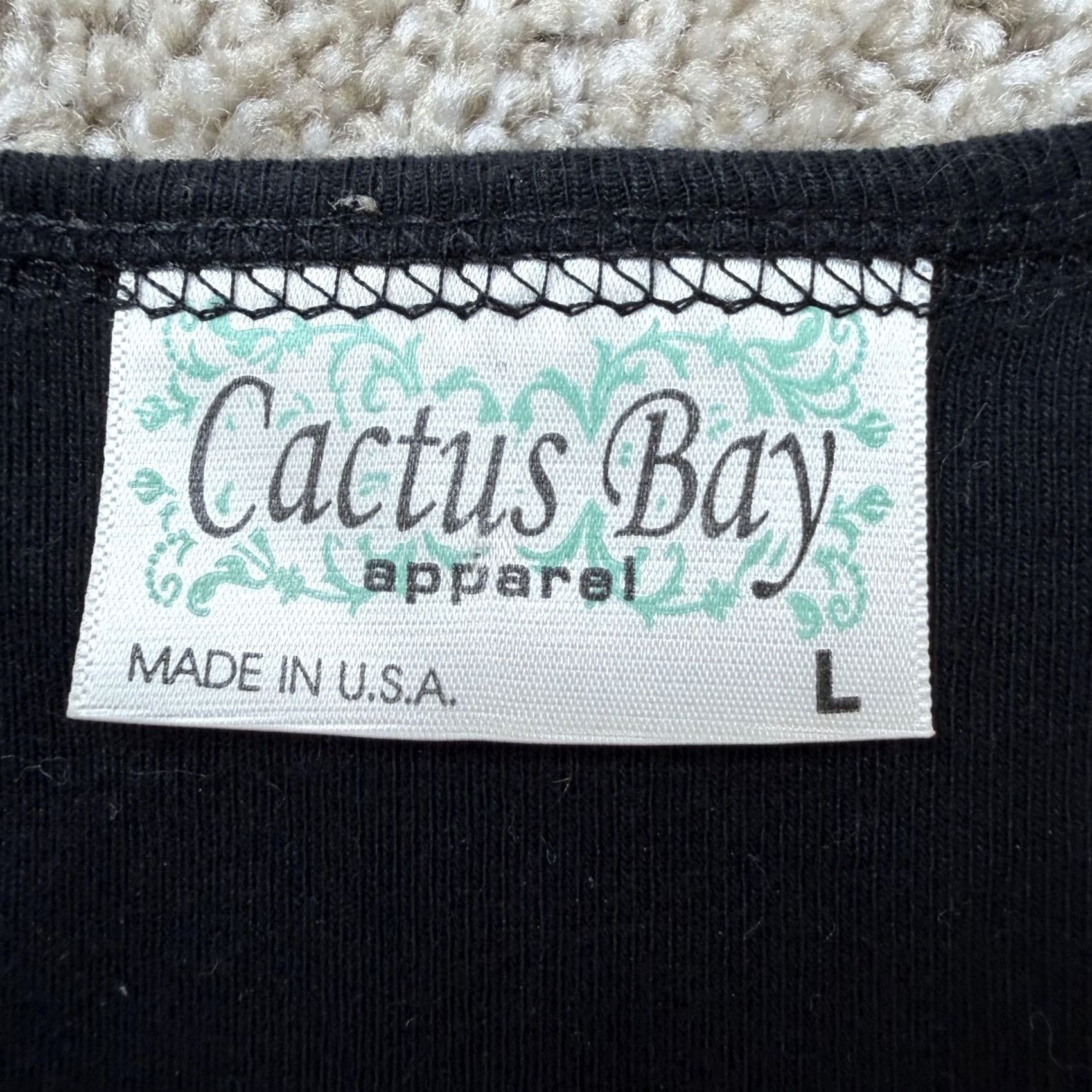 Vintage VINTAGE Y2K Cactus Bay Shirt Womens Large Black Cabernet Wine Rhinestone USA 3/4 Sleeve Size L / US 10 / IT 46 - 3 Thumbnail