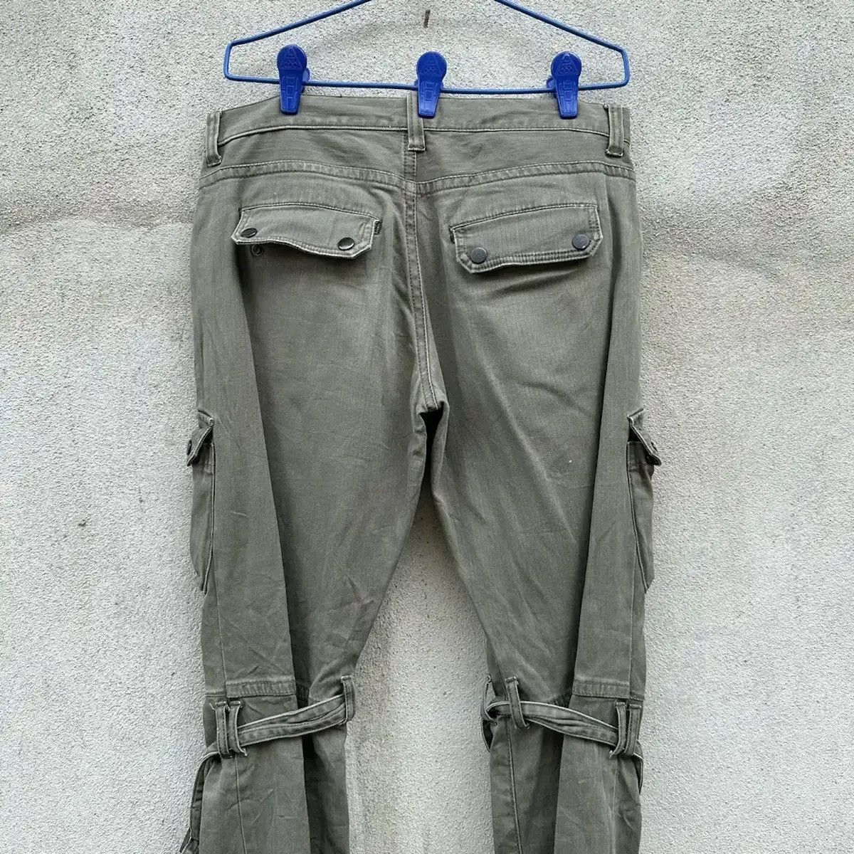 Vintage SEMATIC DESIGN 🔥BONDAGE PUNK FLARE/BOOTCUT RARE MULTI CARGO Size US 32 / EU 48 - 14 Thumbnail