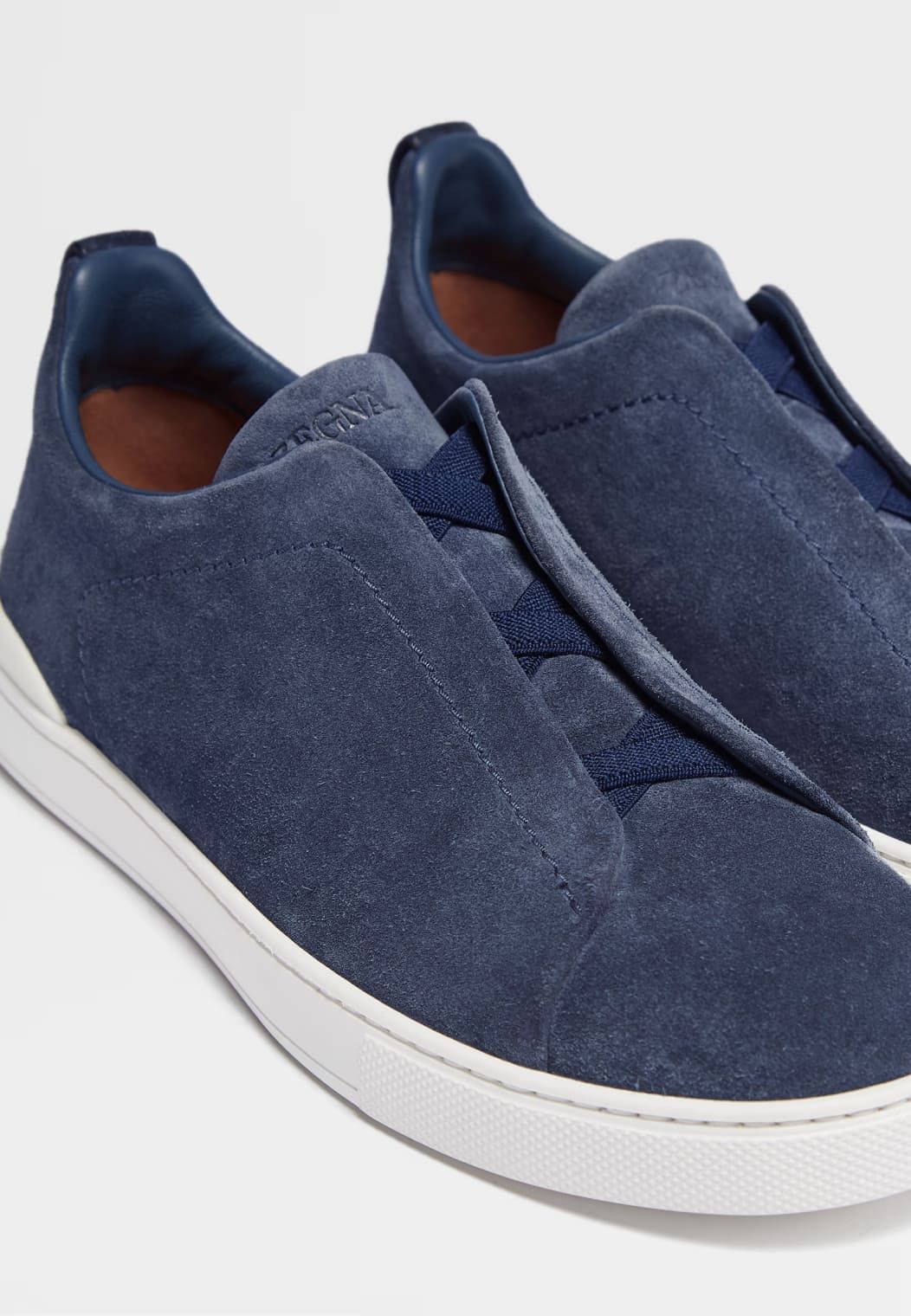 Ermenegildo Zegna o1s1rm0325 RLHSOY Triple Stitch™ Suede Sneakers in Navy Size US 7 / EU 40 - 4 Thumbnail