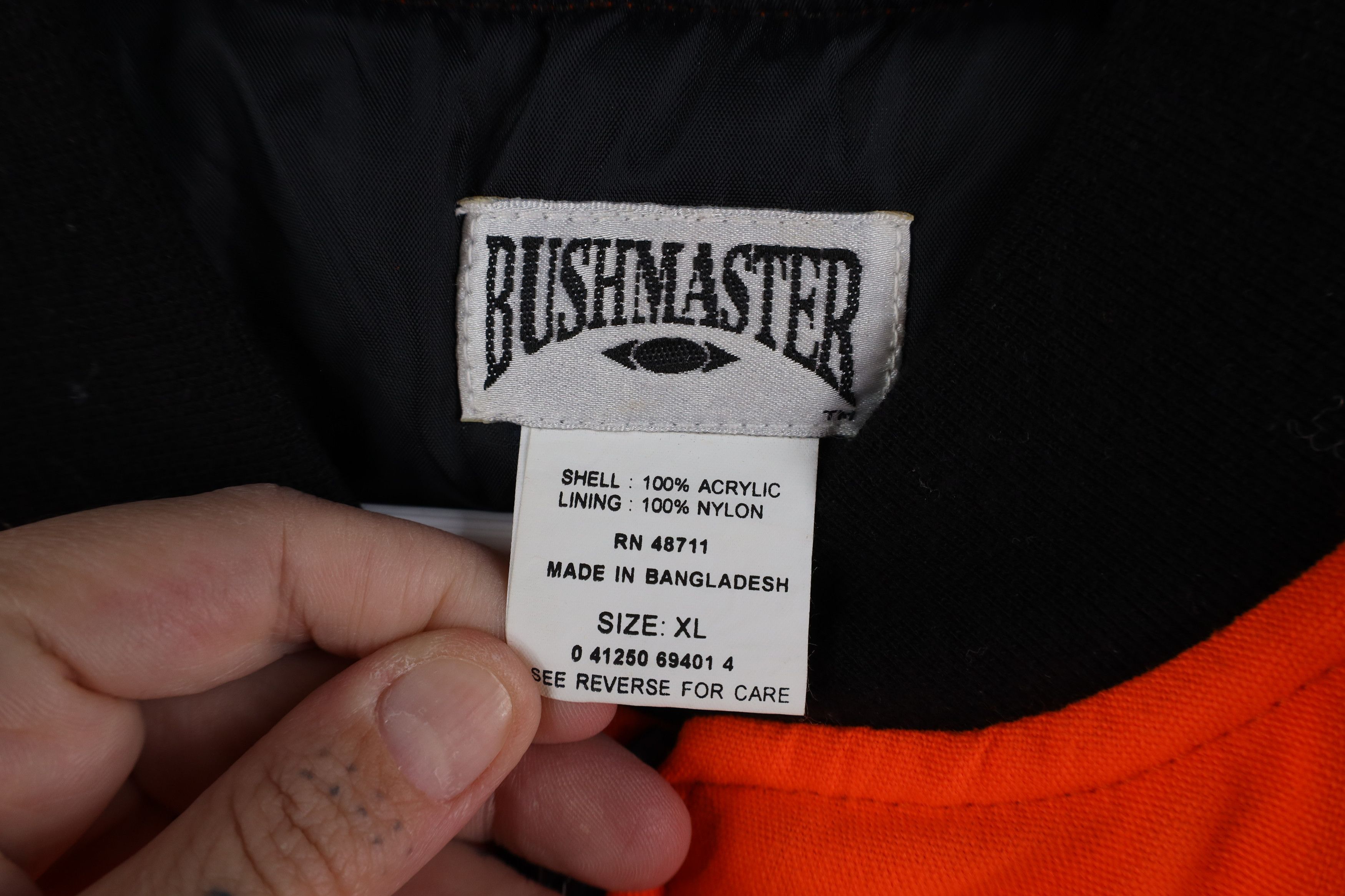 Vintage Vintage 90s Abrams Towing Quilted Bomber Jacket Blaze Orange Size US XL / EU 56 / 4 - 10 Thumbnail