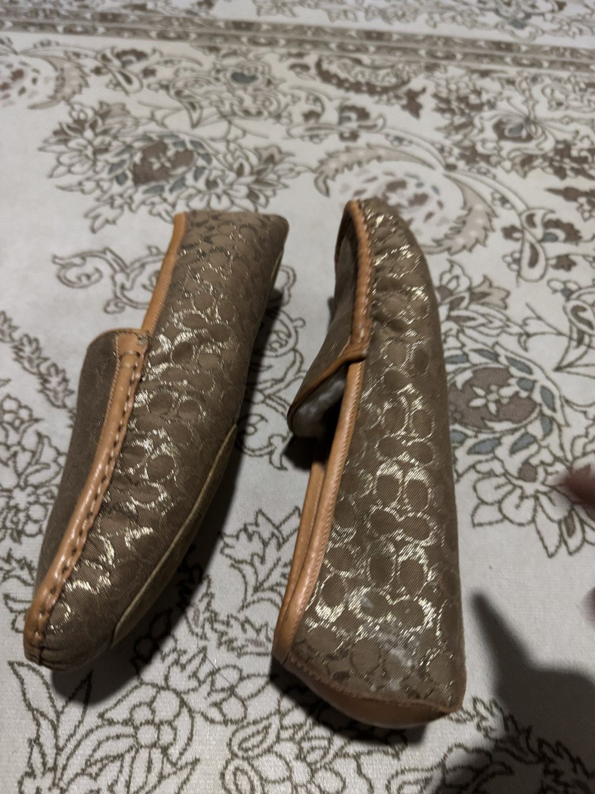 Coach Iconic Coach Monogram Signature Shearling Loafer Slippers Size US 11 / EU 44 - 2 Thumbnail