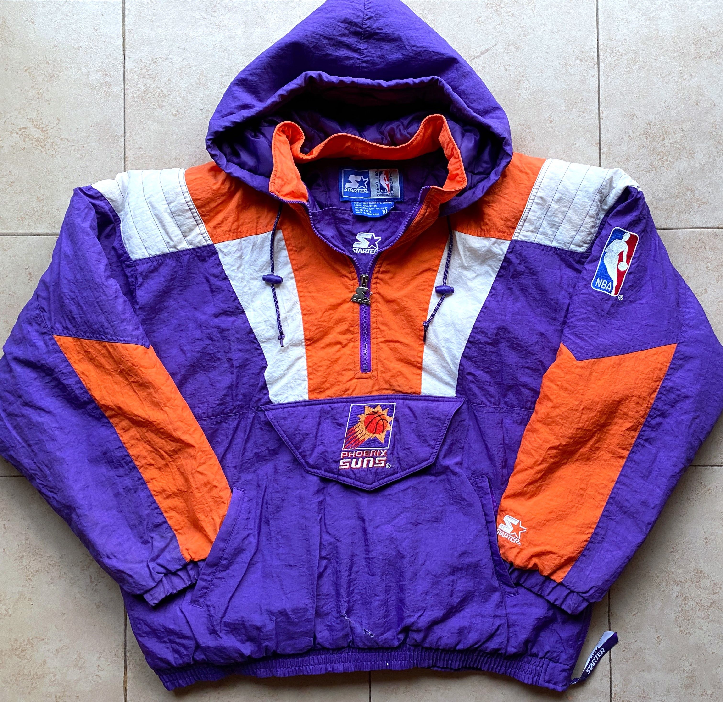 Starter Phoenix Suns 90s STARTER puffer Pullover purple vintage Size US XL / EU 56 / 4 - 2 Thumbnail