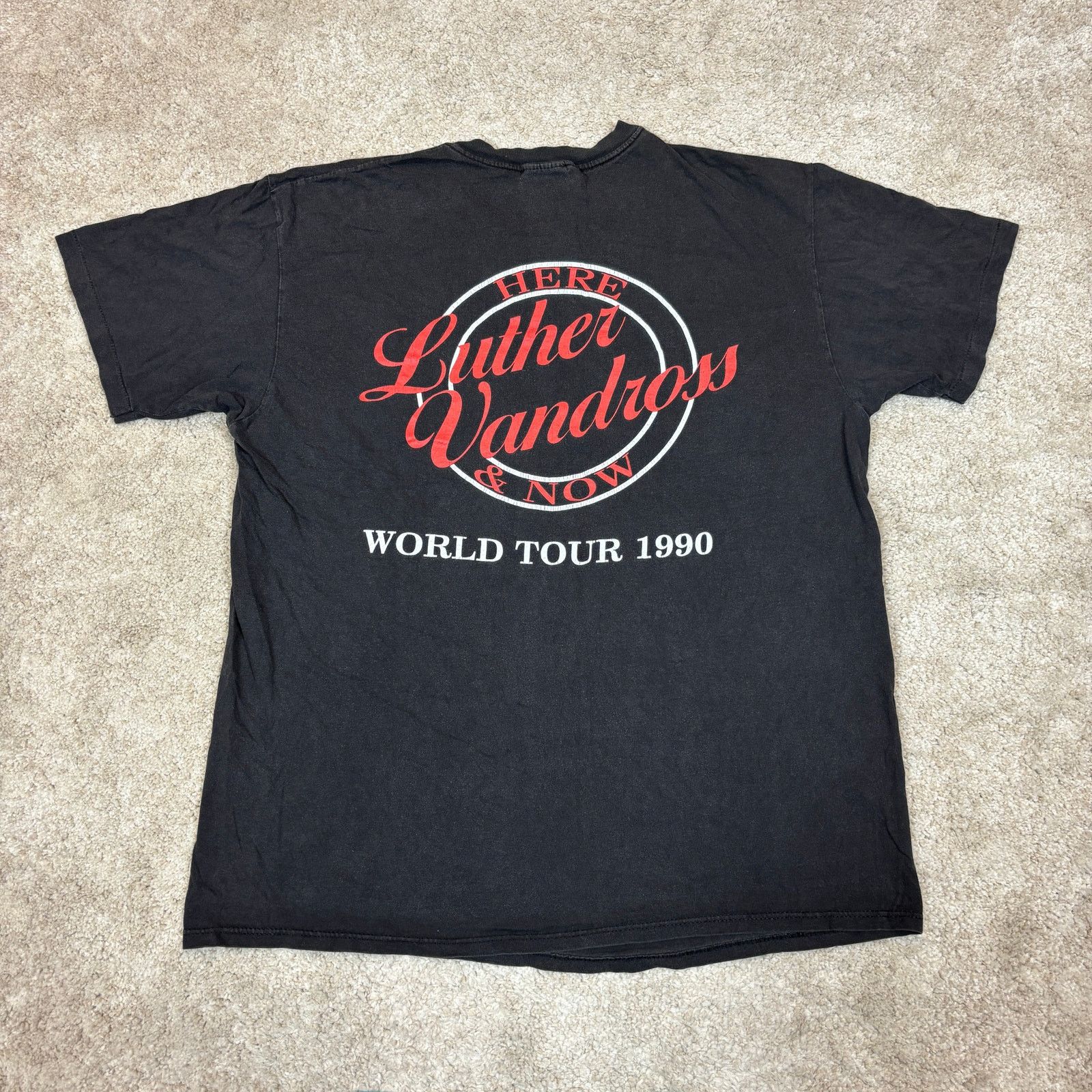 Band Tees × Hanes × Vintage VTG Luther Vandross Here & Now 1990 World Tour Shirt Mens XL Size US XL / EU 56 / 4 - 4 Thumbnail