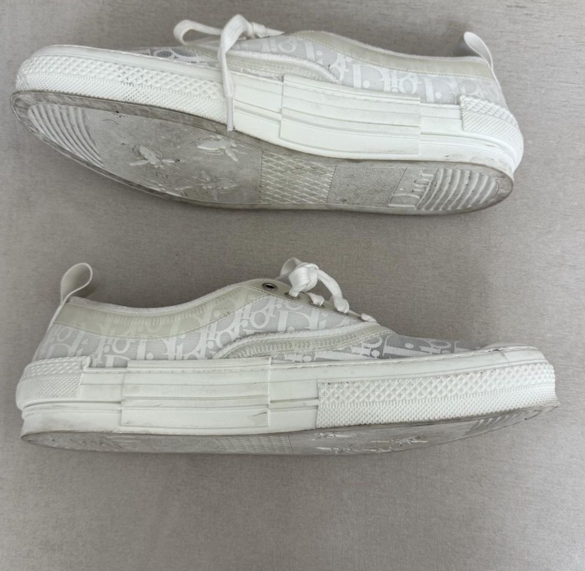 Dior Dior B23 Low Oblique Canvas Sneakers Size 46 / US 13 White Size US 13 / EU 46 - 5 Thumbnail