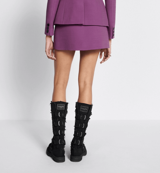 Dior o1w1db11225 421J45 Flared Mini Skirt in Purple Size 27" / US 4 / IT 40 - 7 Thumbnail