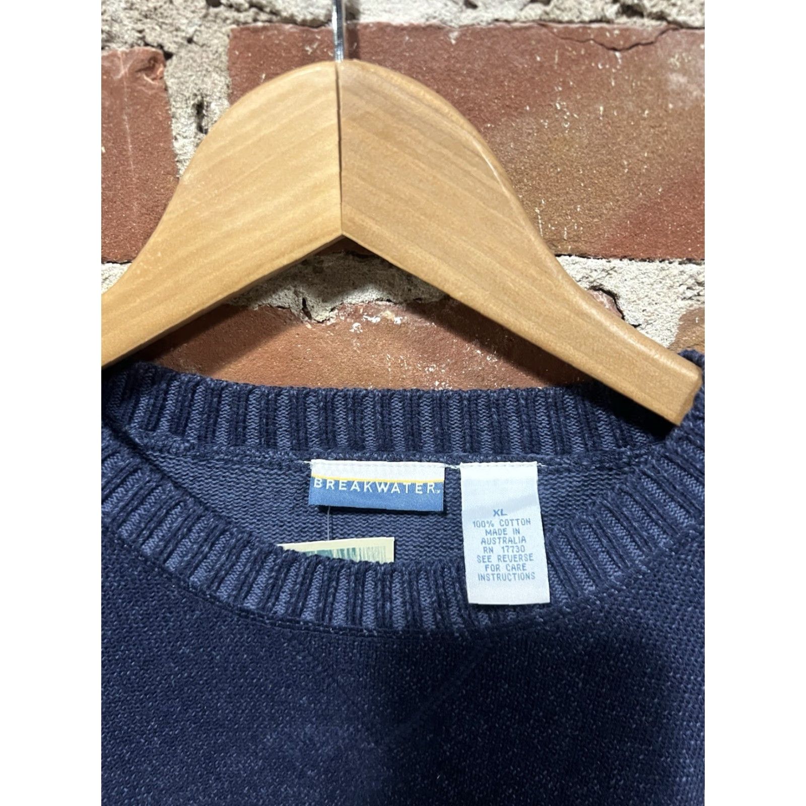 Vintage Breakwater Sweatshirt XL Blue Knit Pullover NWT Mens Size US XL / EU 56 / 4 - 3 Thumbnail