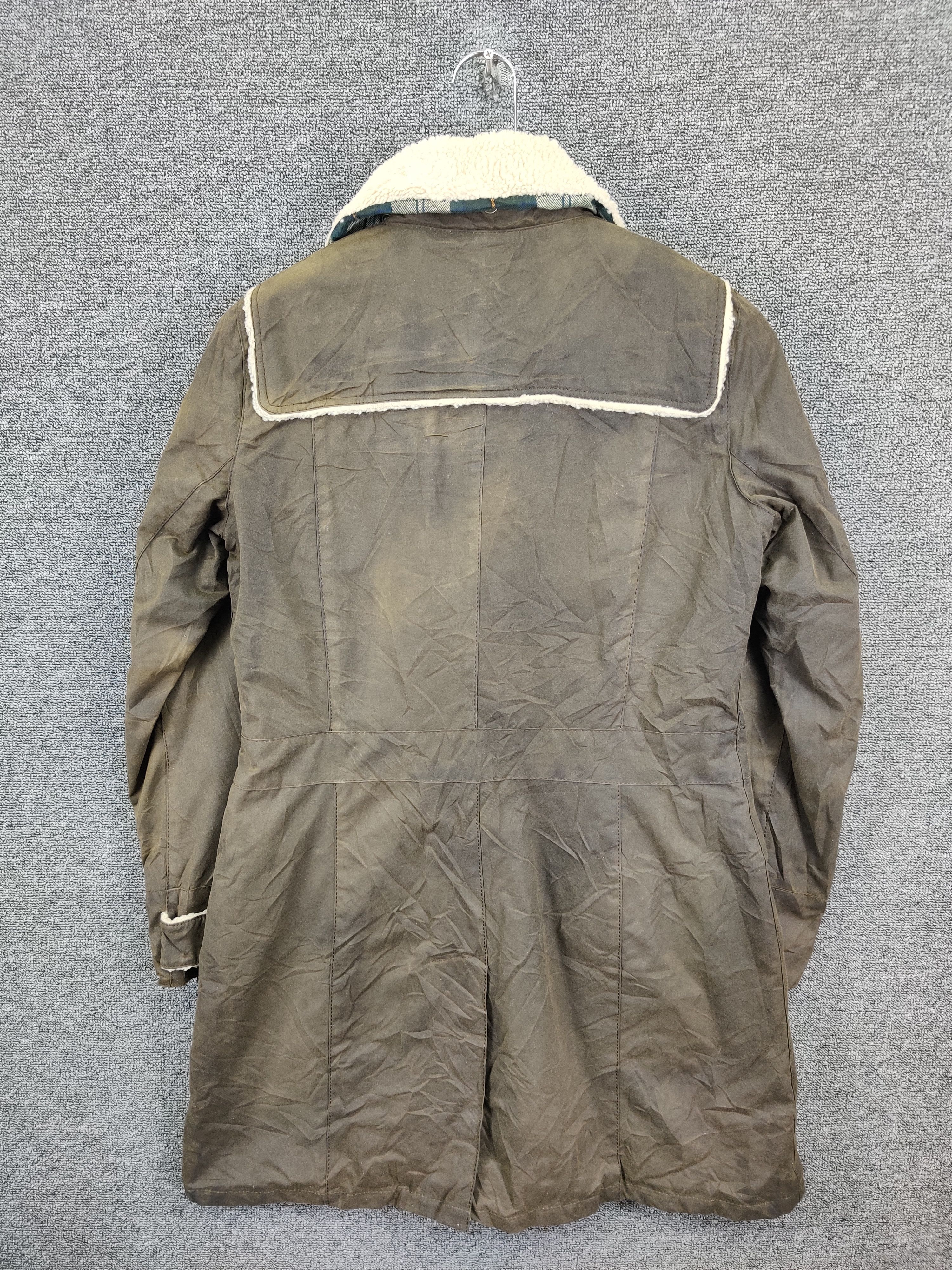 Barbour Vintage 90s Barbour Tartan Waxed Duffle Coat Size US M / EU 48-50 / 2 - 6 Thumbnail