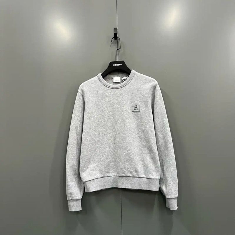 Burberry Burberry Gray Cotton Long Sleeve Sweatshirt Size M / US 6-8 / IT 42-44 - 1 Thumbnail
