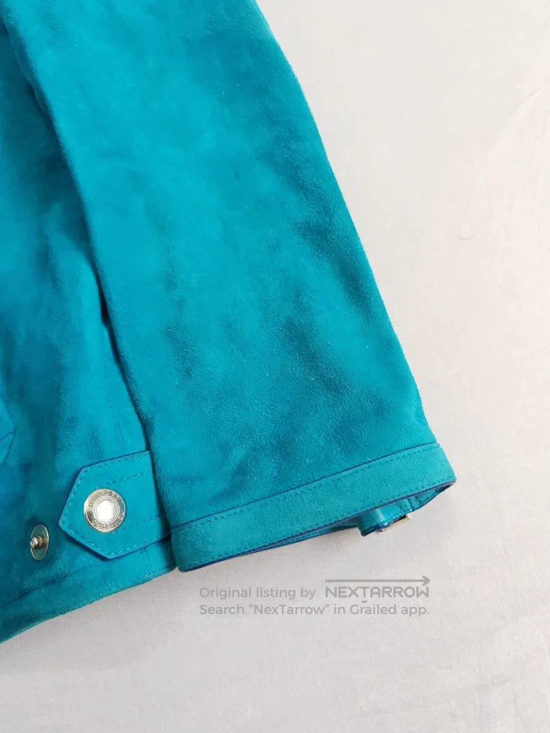 Tom Ford Tom Ford Leather Biker Jacket, Turquoise, Nubuck Lamb Leat Size US M / EU 48-50 / 2 - 9 Thumbnail