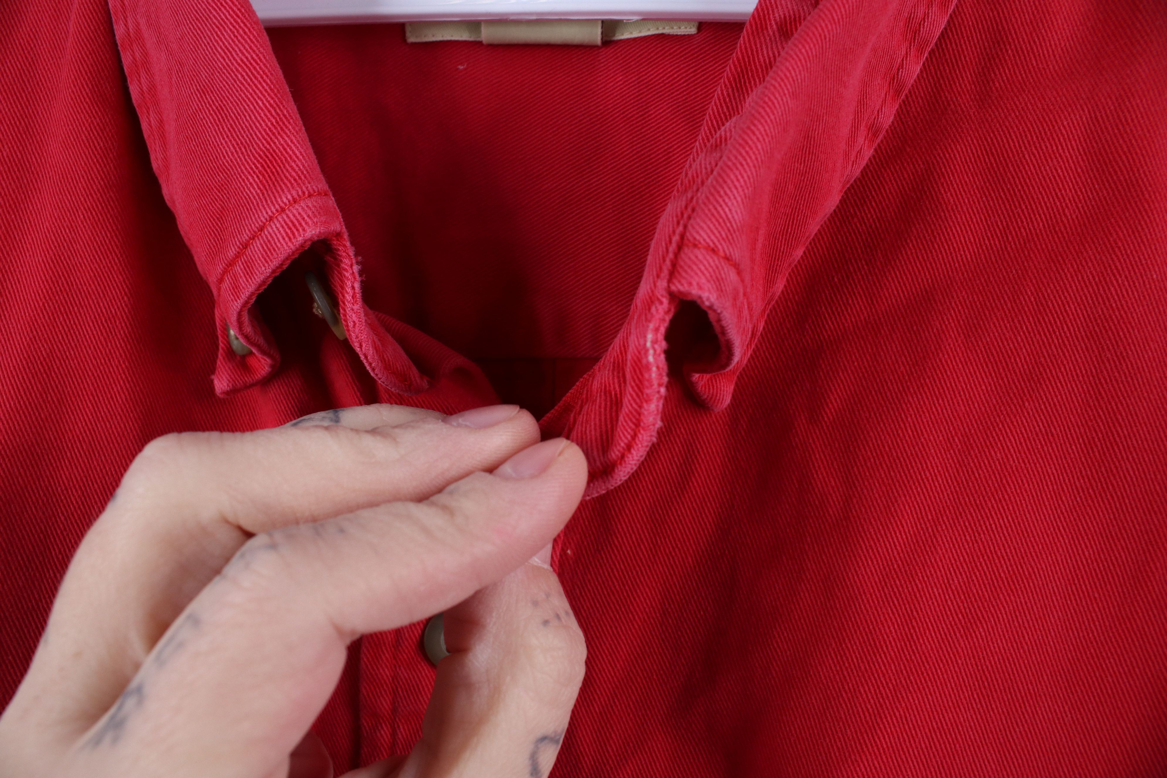 Eddie Bauer × Vintage Vintage 90s Eddie Bauer Cotton Twill Button Down Shirt Size US XXL / EU 58 / 5 - 10 Thumbnail