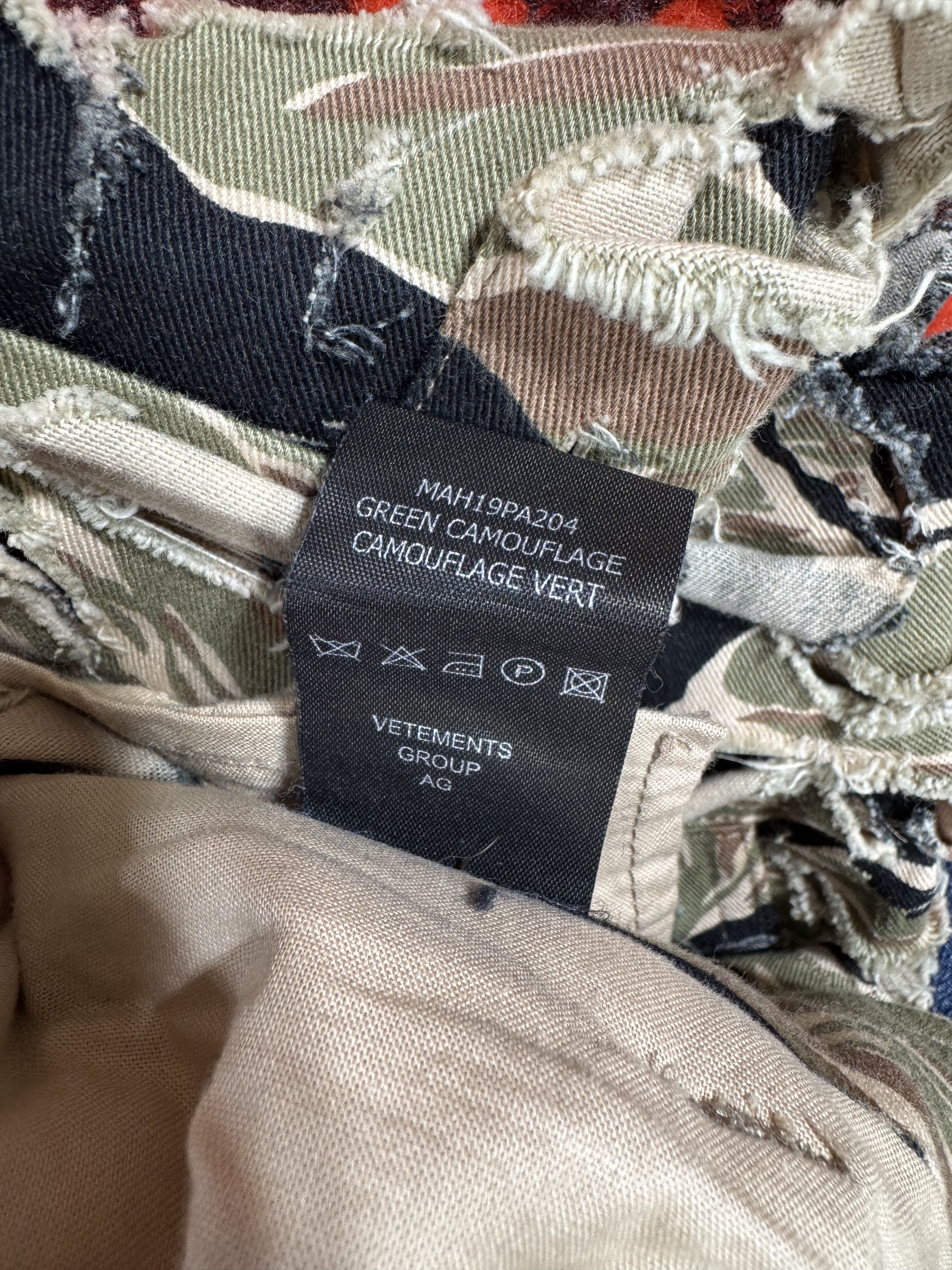 Vetements AW18 Runway Vetements Laser Cut Tiger Camo Cargo Pant Size US 34 / EU 50 - 12 Thumbnail