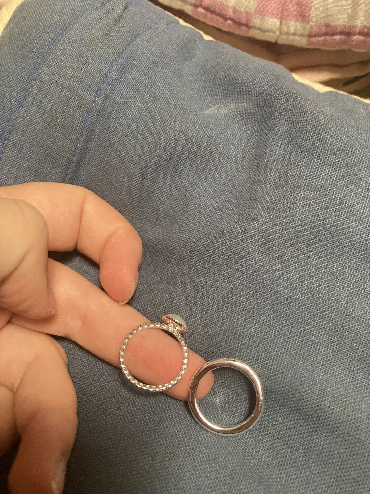Other Silver plated 2 pack of stacking rings Size ONE SIZE - 2 Thumbnail