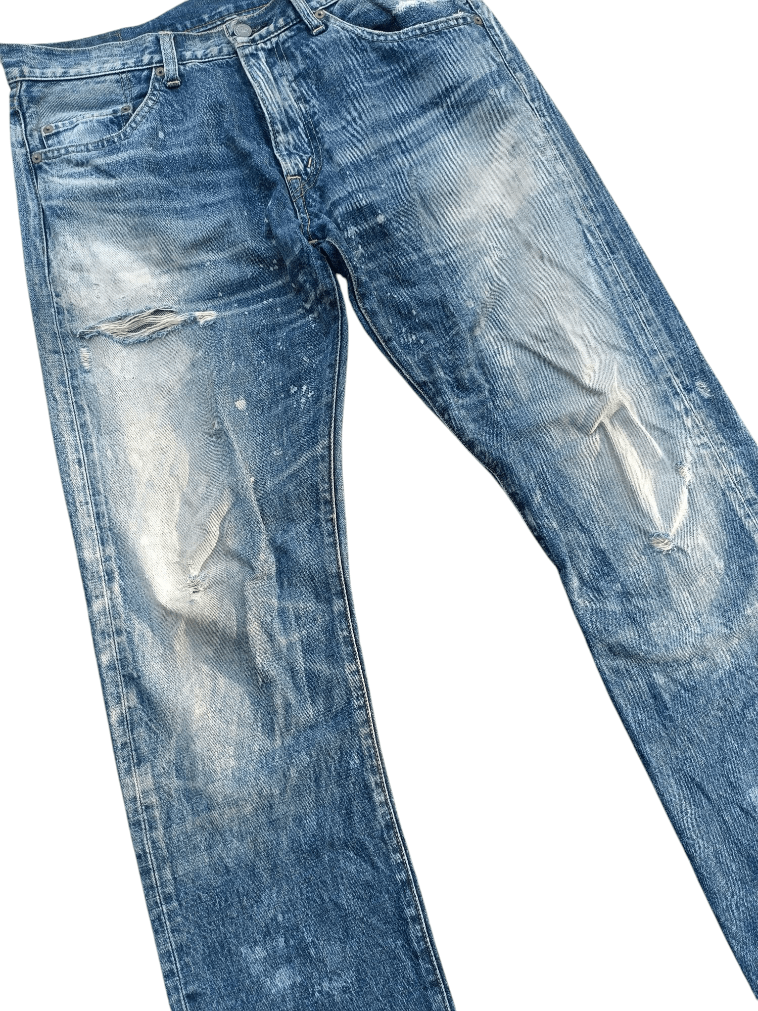 Japanese Brand × Vintage Japanase Brand RNA Inc Distressed Whiskers Faded Denim E220 Size US 34 / EU 50 - 3 Thumbnail