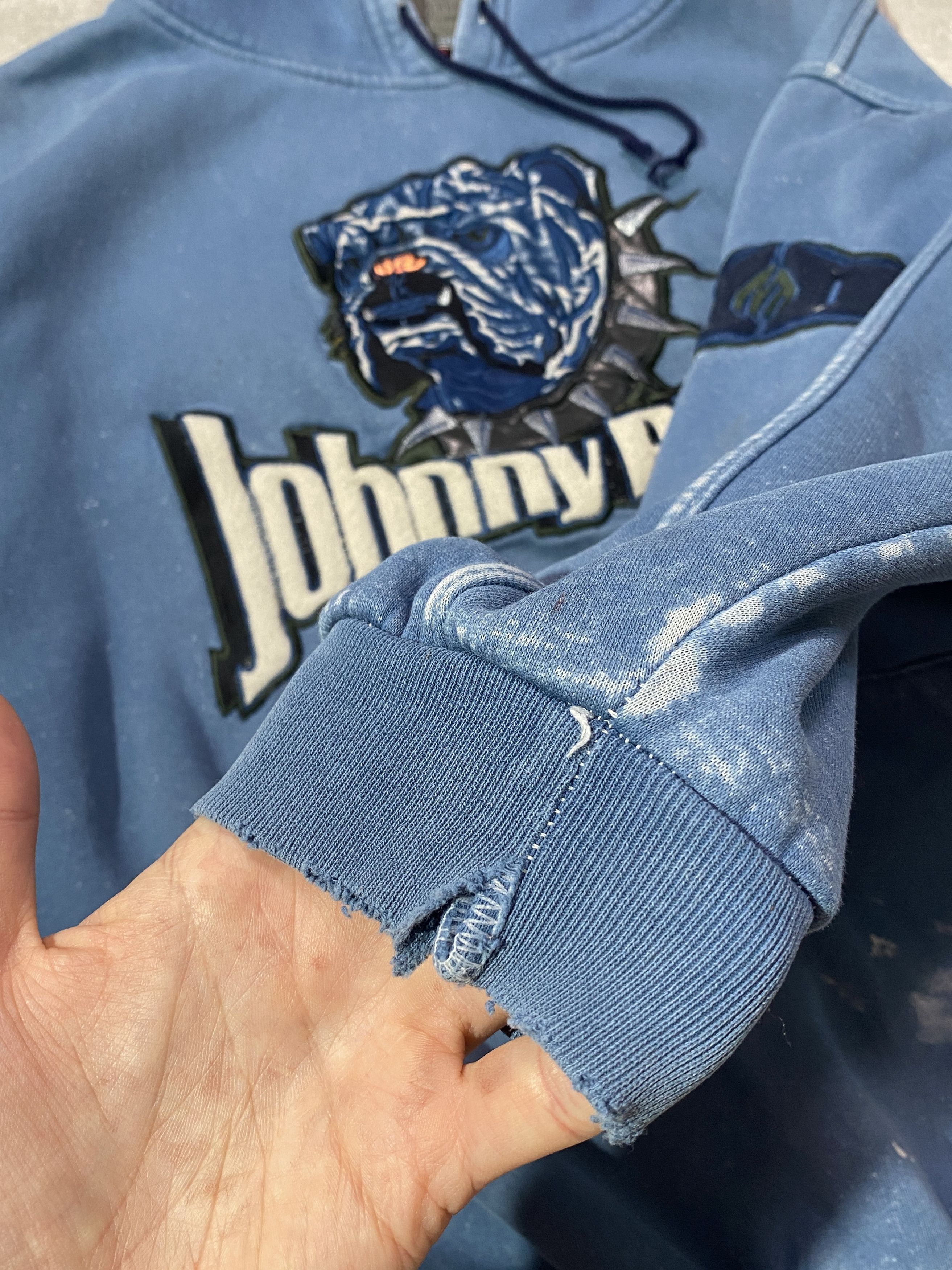 Vintage Rare Johnny Blaze thrashed vintage hoodie Bulldog Big Logo Size US M / EU 48-50 / 2 - 9 Thumbnail
