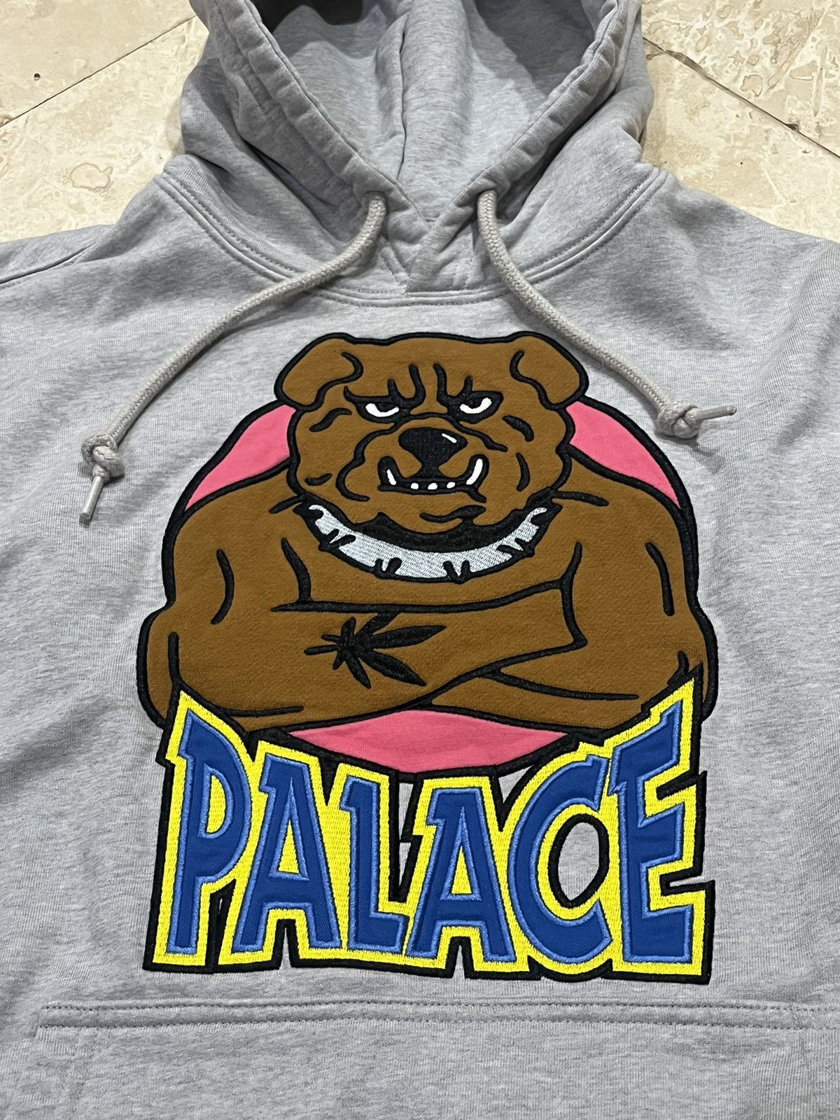 Palace Palace Bulldog Hoodie Grey Marl Size US S / EU 44-46 / 1 - 2 Thumbnail