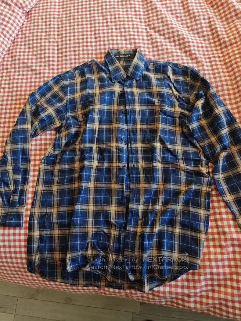 Balenciaga Balenciaga size 37 Classic Plaid Shirt Size US S / EU 44-46 / 1 - 3 Thumbnail