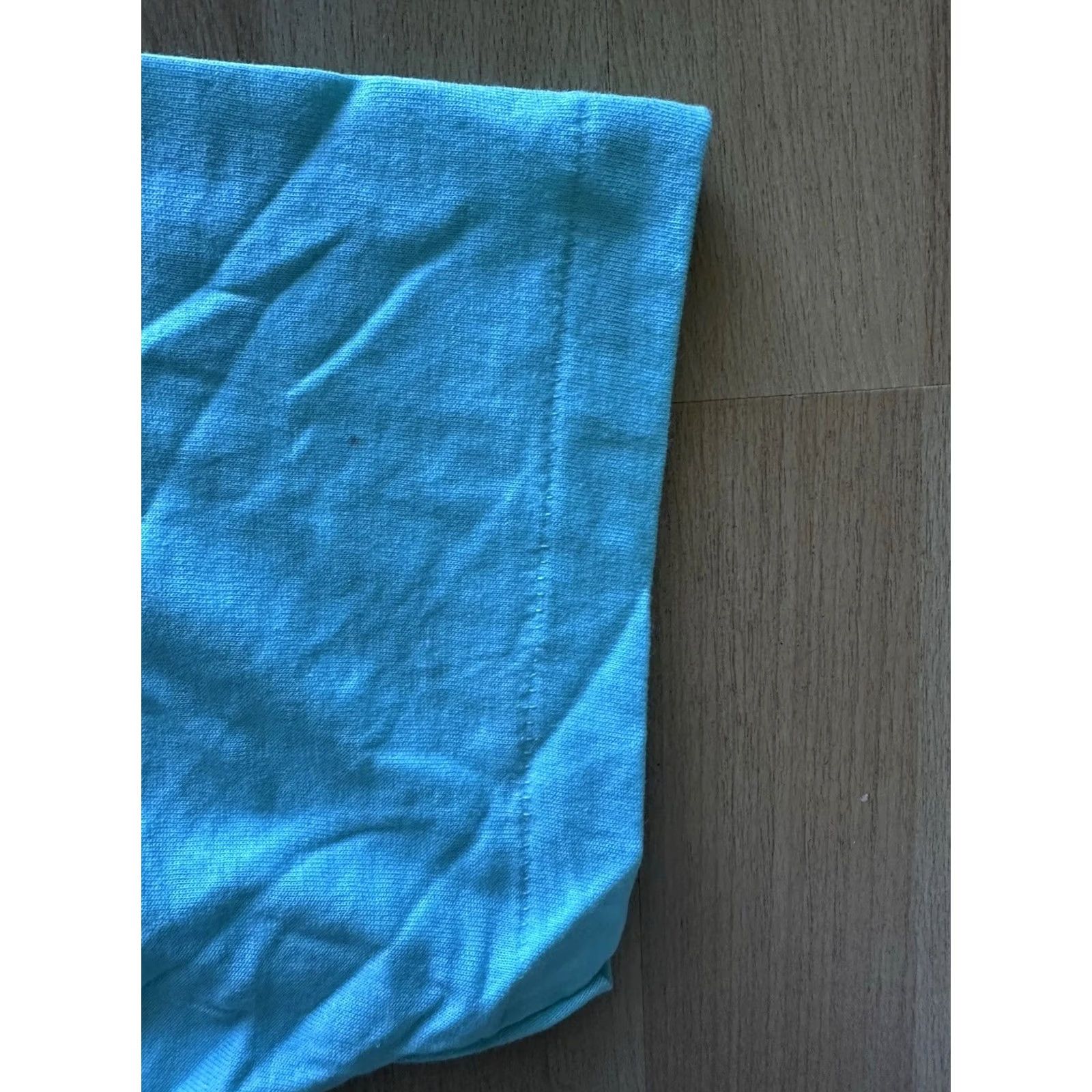 Vintage VINTAGE Screen Stars T-Shirt Turquoise L Men Short Sleeve 1980s 1990s Single Stitch NWOT Cotton Blend Made in USA Size US L / EU 52-54 / 3 - 5 Thumbnail