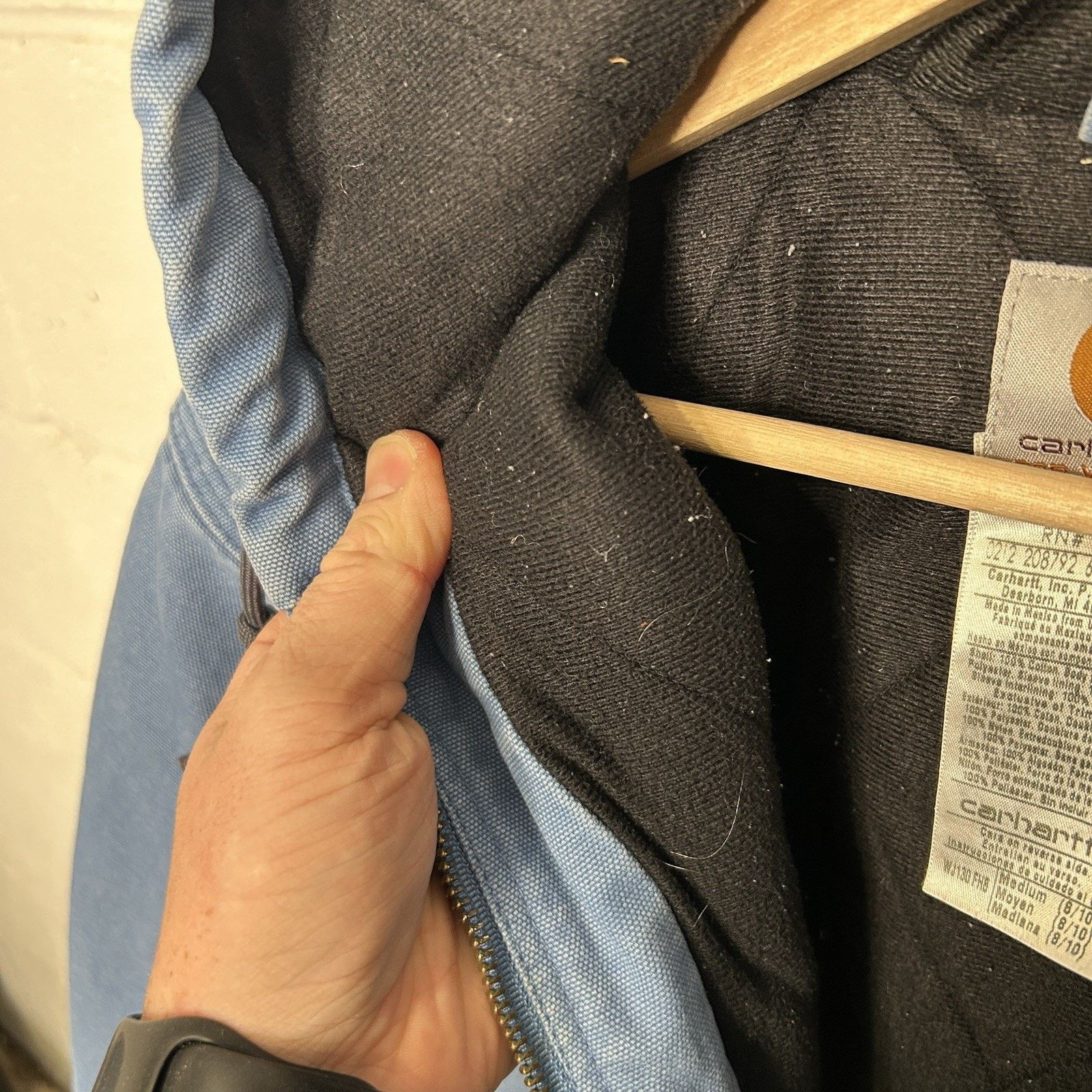 Carhartt Vintage Carhartt Hooded Active Jacket “French Blue” WJ130 Size M / US 6-8 / IT 42-44 - 10 Thumbnail