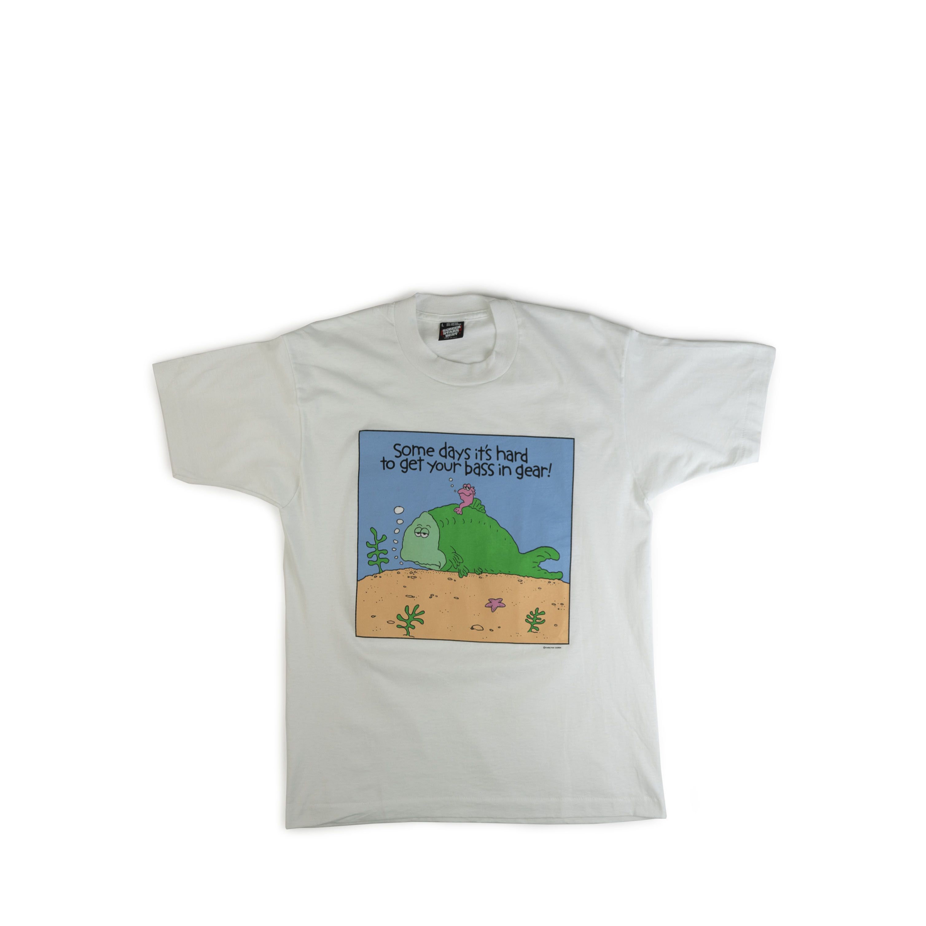 Vintage Vintage 1990's Bass In Gear Fishing Tee Shirt Size US L / EU 52-54 / 3 - 1 Thumbnail
