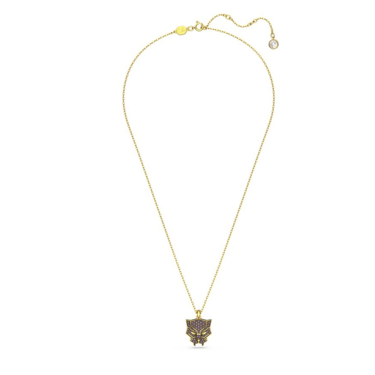 Swarovski Swarovski Marvel Black Panther Gold Tone Unisex Necklace Size ONE SIZE - 4 Thumbnail