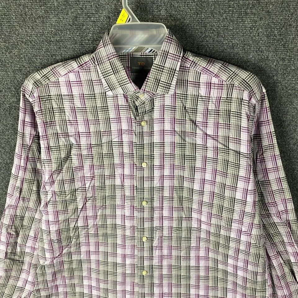 Thomas Dean Thomas Dean Button Up Shirt Men's Large 100% Pima Cotton L Size US L / EU 52-54 / 3 - 2 Thumbnail