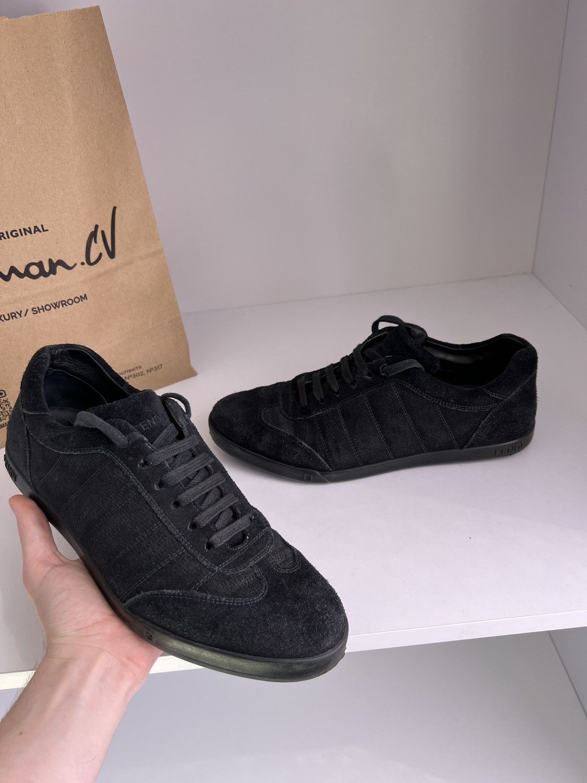image of Fendi Luxury Sneakers in Blue, Men's (Size 8)