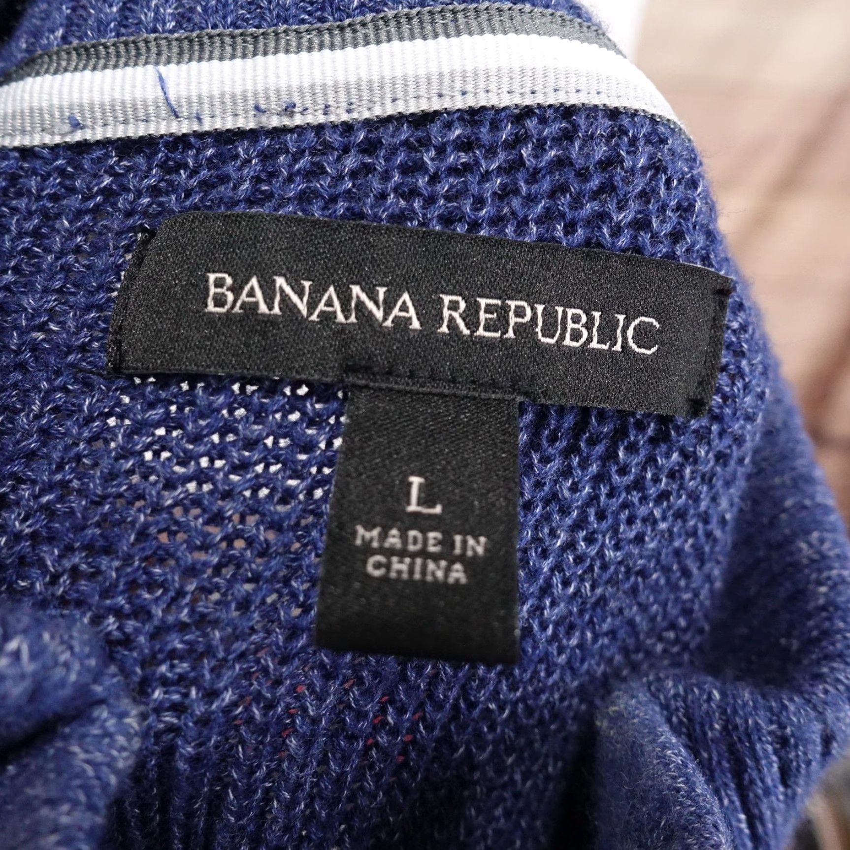 Banana Republic VINTAGE Banana Republic Sweater Pullover Knitted Cotton 1/4 Zip Men's Large Blue All Seasons Size US L / EU 52-54 / 3 - 6 Thumbnail