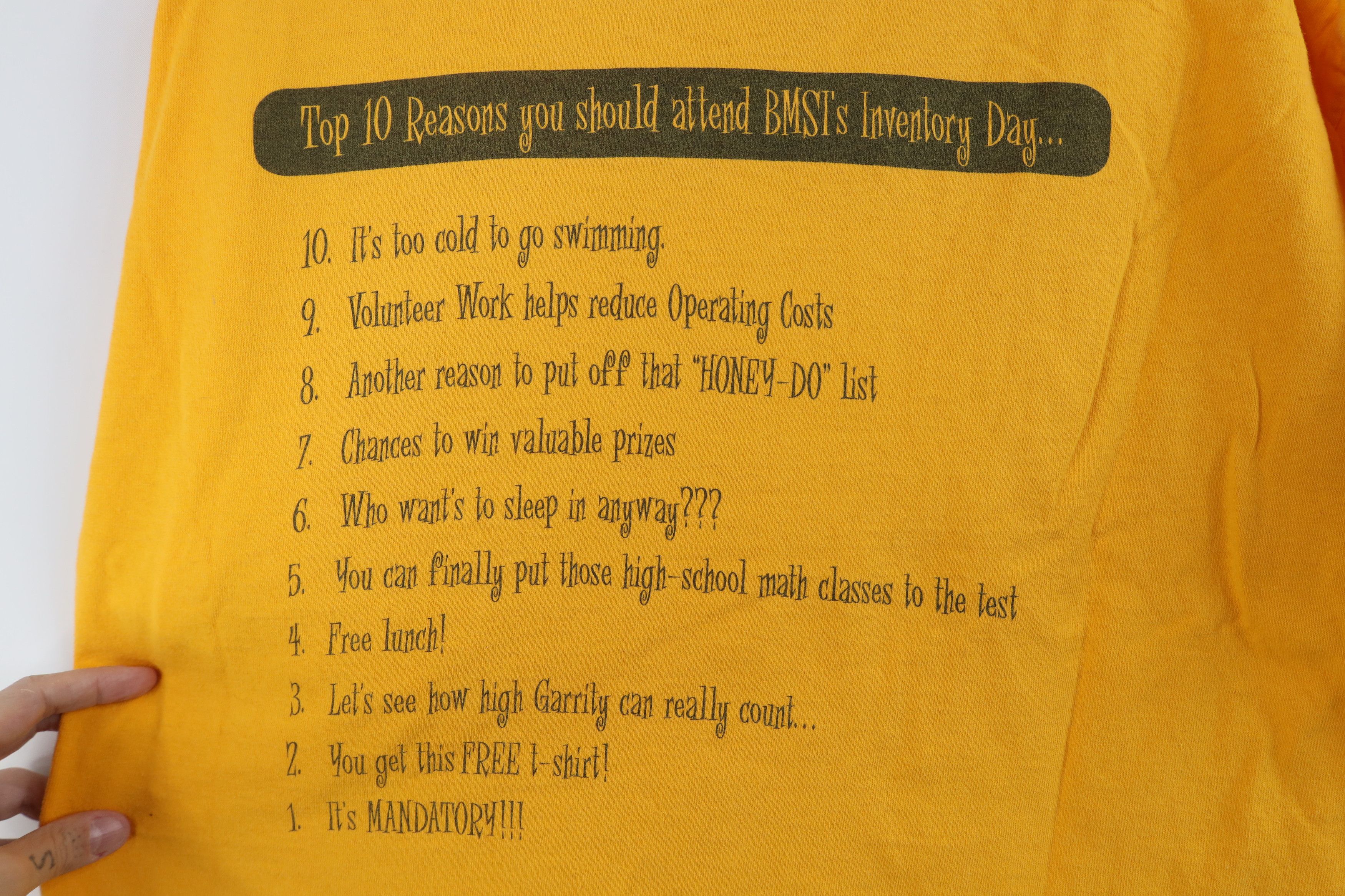 Vintage Vintage 90s Boise Marketing Services T-Shirt Yellow USA Size US L / EU 52-54 / 3 - 11 Thumbnail