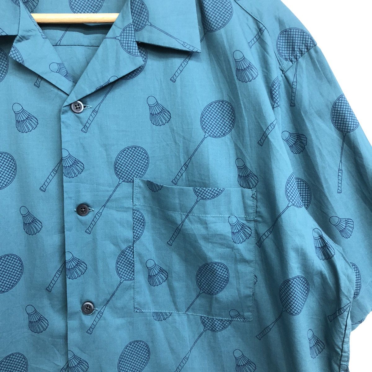 JW Anderson × Uniqlo JW Anderson X Uniqlo Printed Open Collar Short Sleeve Shirt Size US L / EU 52-54 / 3 - 6 Thumbnail