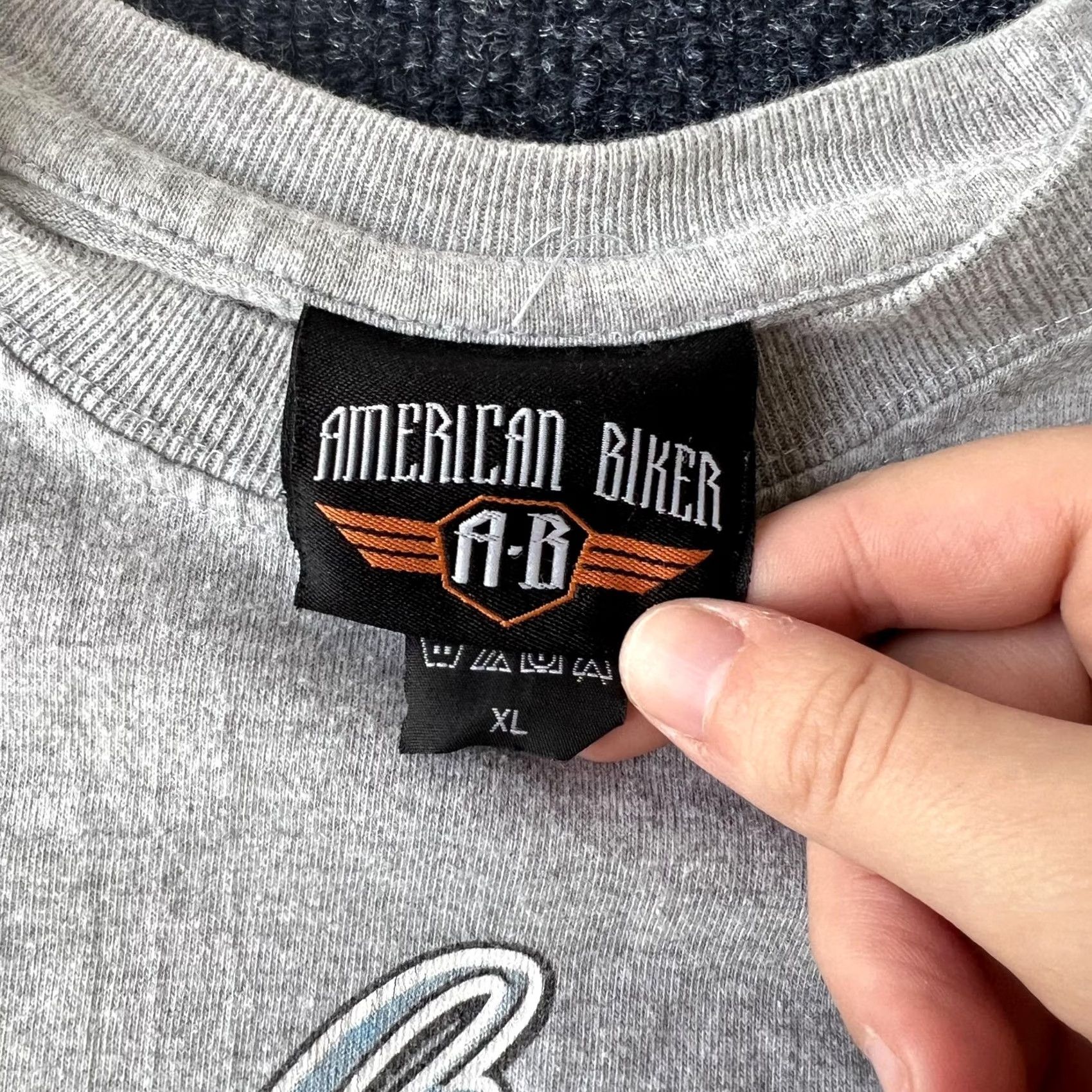Vintage Vintage American Biker Shirt Mens XL Haulin Class Graphic Tee Short Sleeve Crew Neck Cotton Polyester Gray Size US XL / EU 56 / 4 - 3 Thumbnail