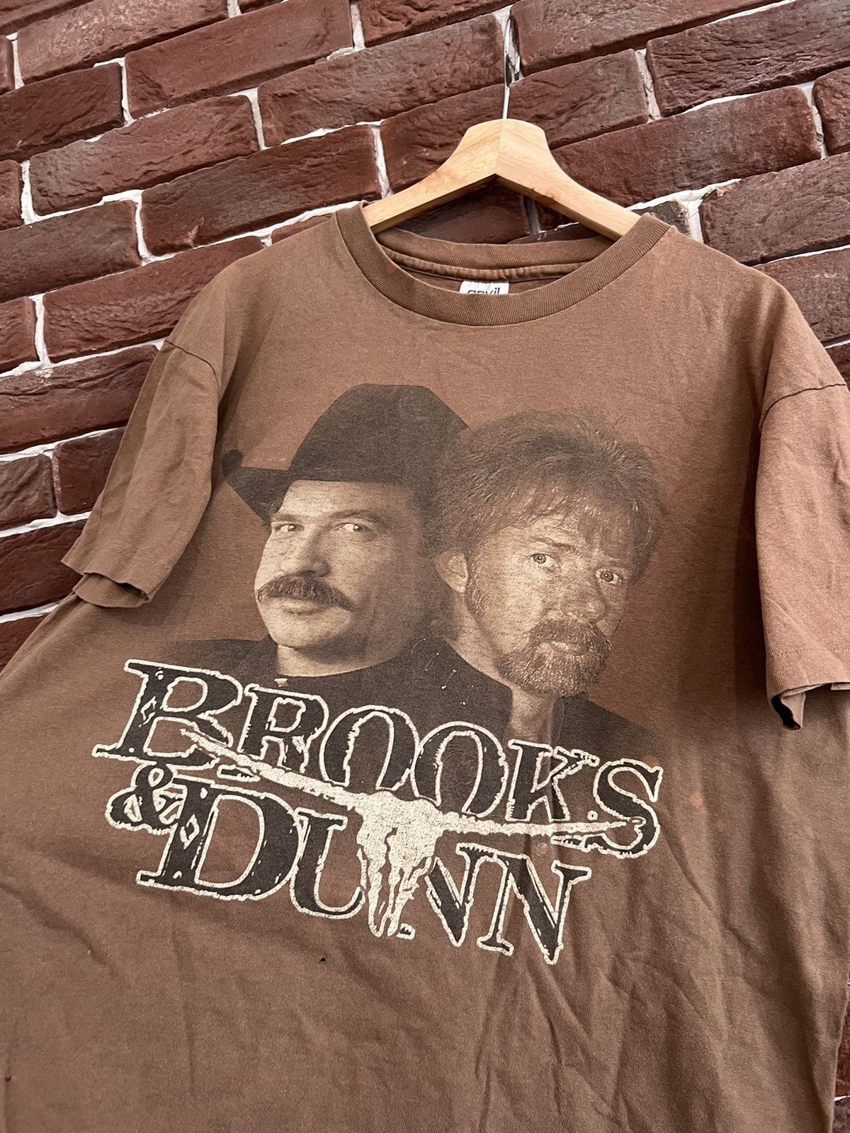 Band Tees 90s Brooks And Dunn Band Tee Promo Music Country Skull Album Size US L / EU 52-54 / 3 - 4 Thumbnail