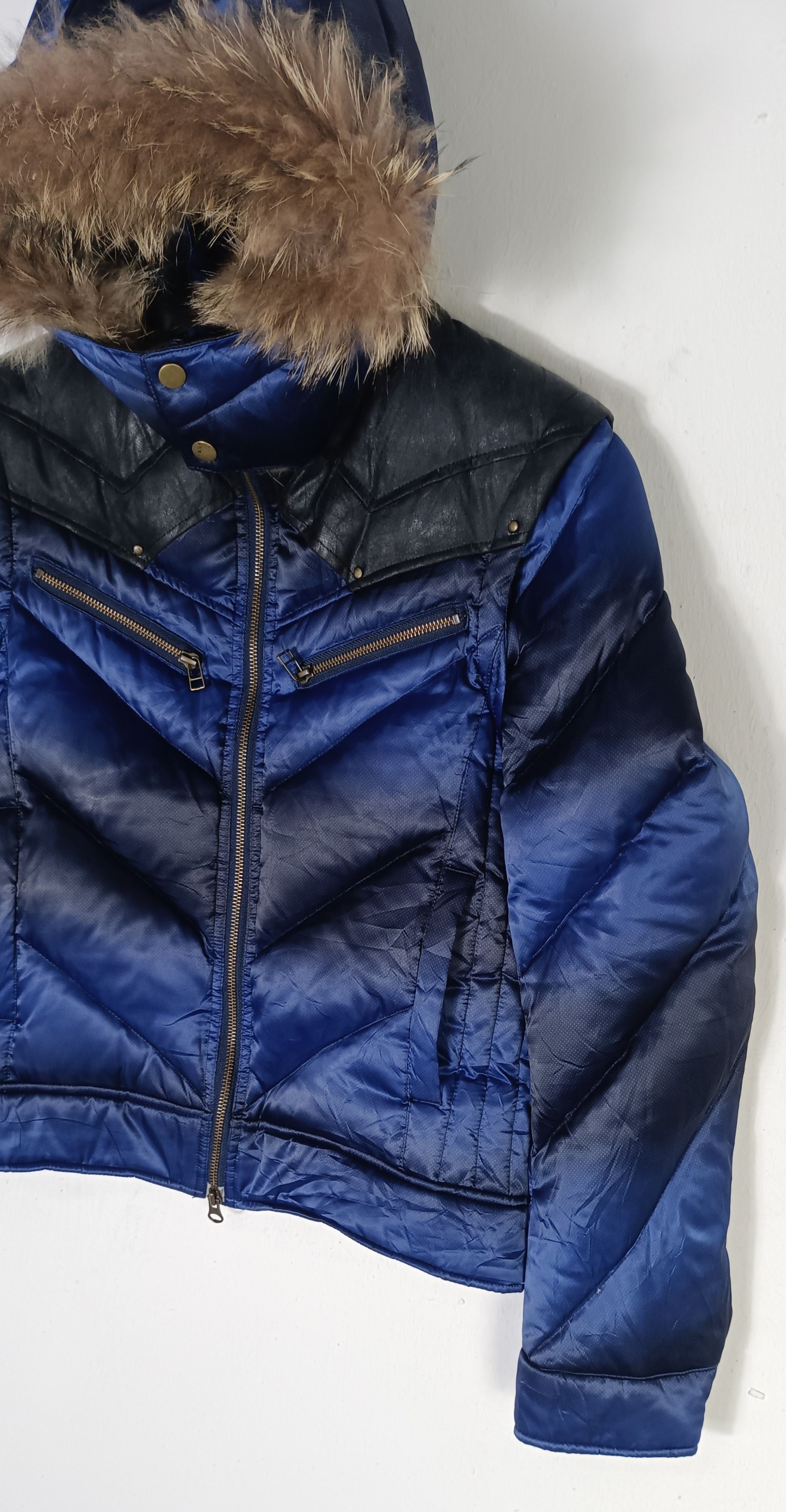 Michel Klein × Vintage Rare🔥Michel Klein Homme Paris Puffer Hoodie Down Jacket Size US M / EU 48-50 / 2 - 3 Thumbnail