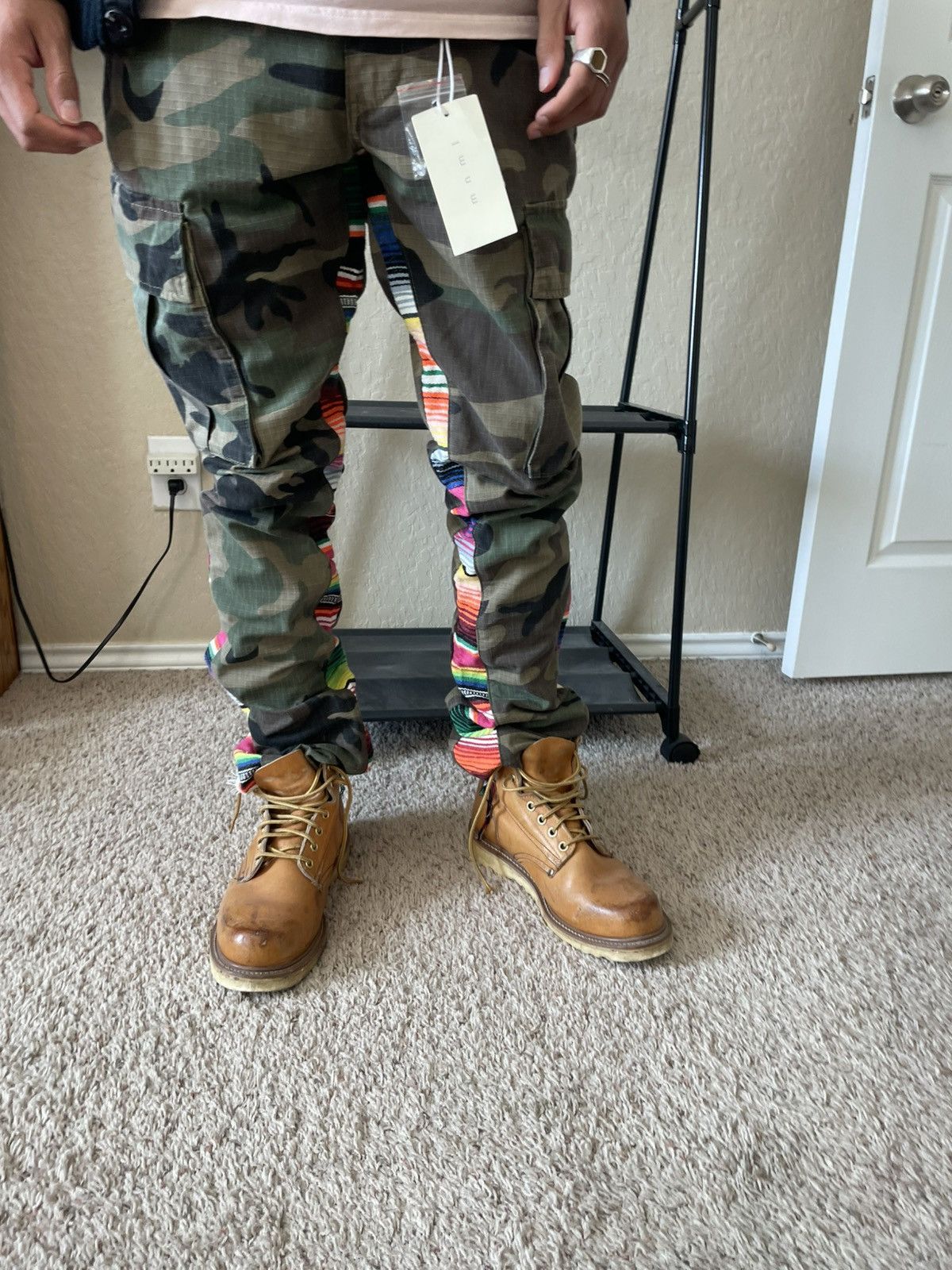 MNML Serape Bootcut Cargo Pants Camo nwt Size US 30 / EU 46 - 1 Thumbnail