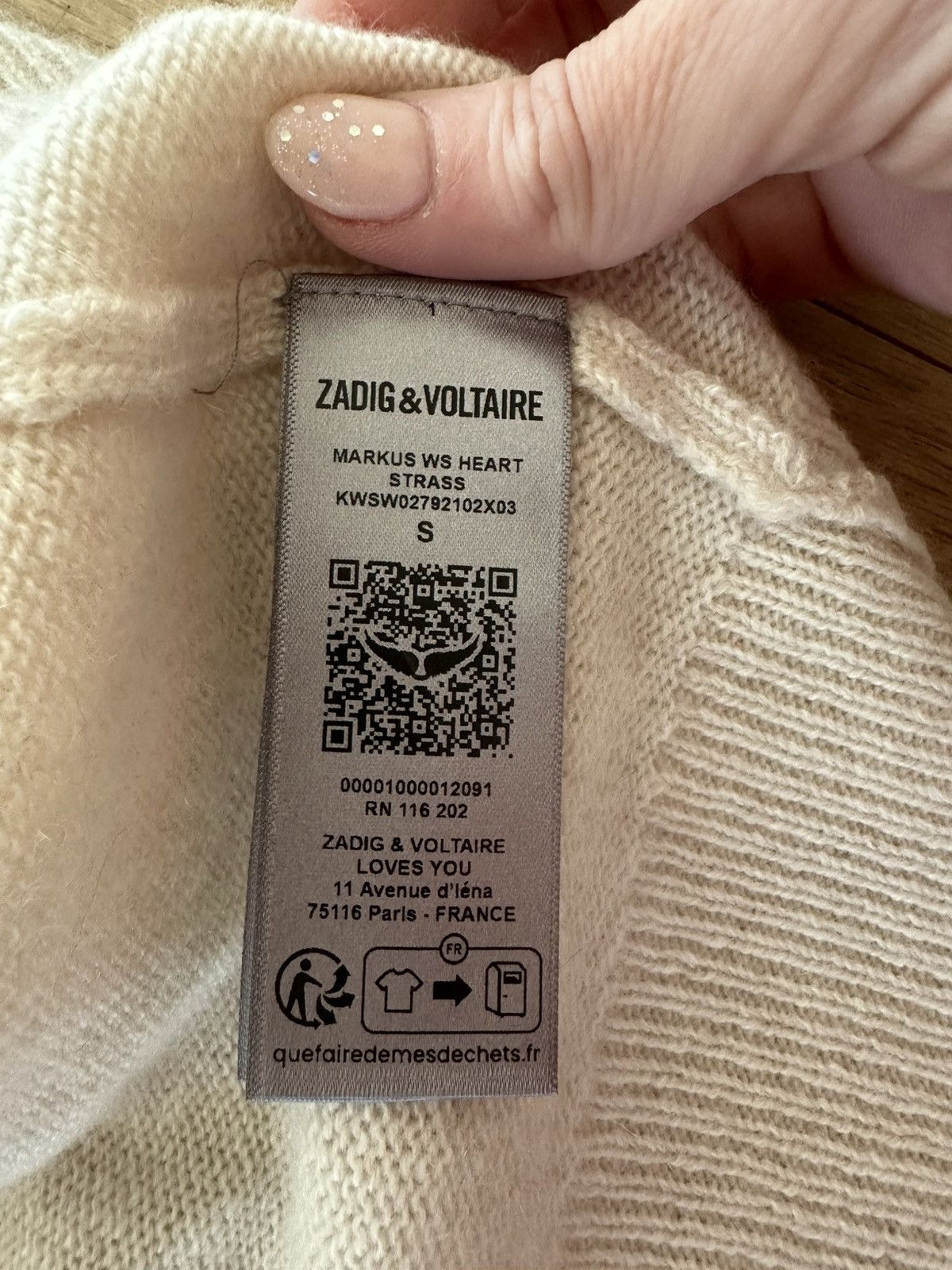 Zadig & Voltaire Zadig & Voltaire Cashmere Women Sweater Size S / US 4 / IT 40 - 10 Thumbnail