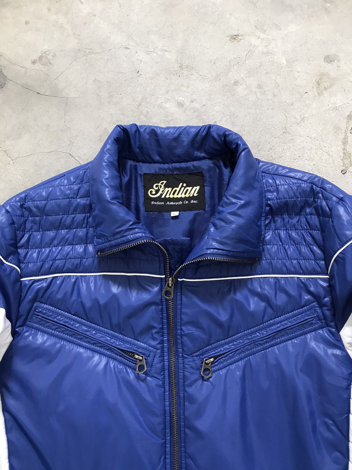 Indian Motorcycle Indian Motorcycles Blue Lightweight Quilted Jacket Size US M / EU 48-50 / 2 - 11 Thumbnail