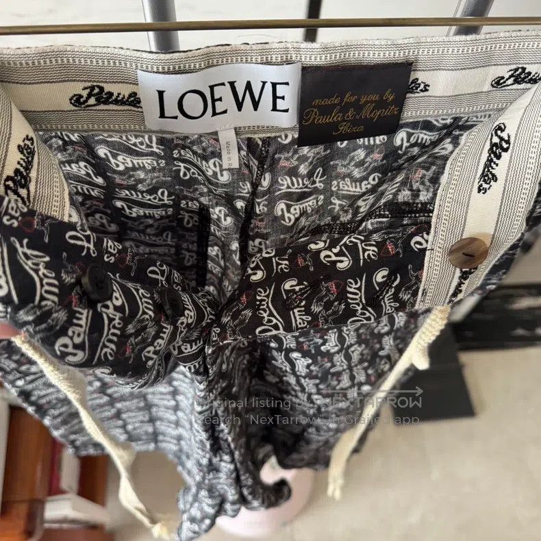 Loewe Loewe size S Pure linen drawstring short pants Size US 38 / EU 54 - 8 Thumbnail