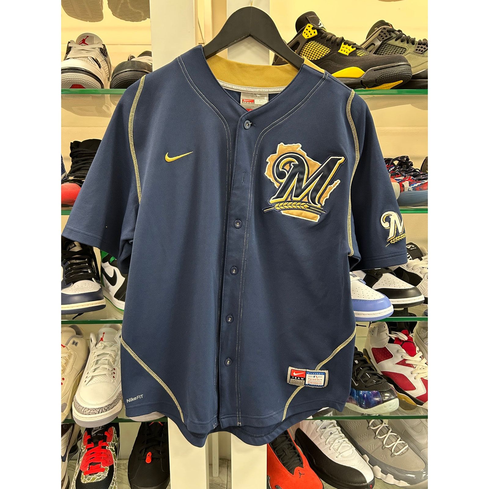 Nike vintage Milwaukee Brewers Nike Team baseball jersey S small Size US S / EU 44-46 / 1 - 1 Thumbnail