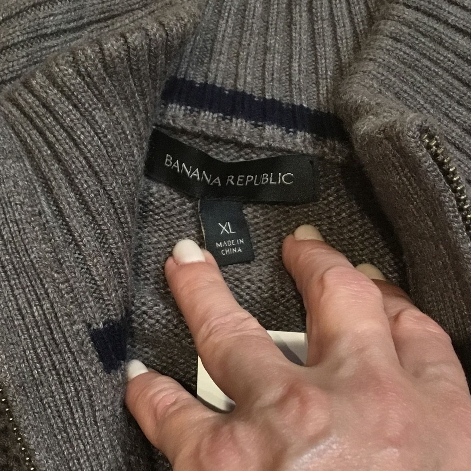 Banana Republic NWT Banana Republic Zip Up Sweater Size US XL / EU 56 / 4 - 3 Thumbnail