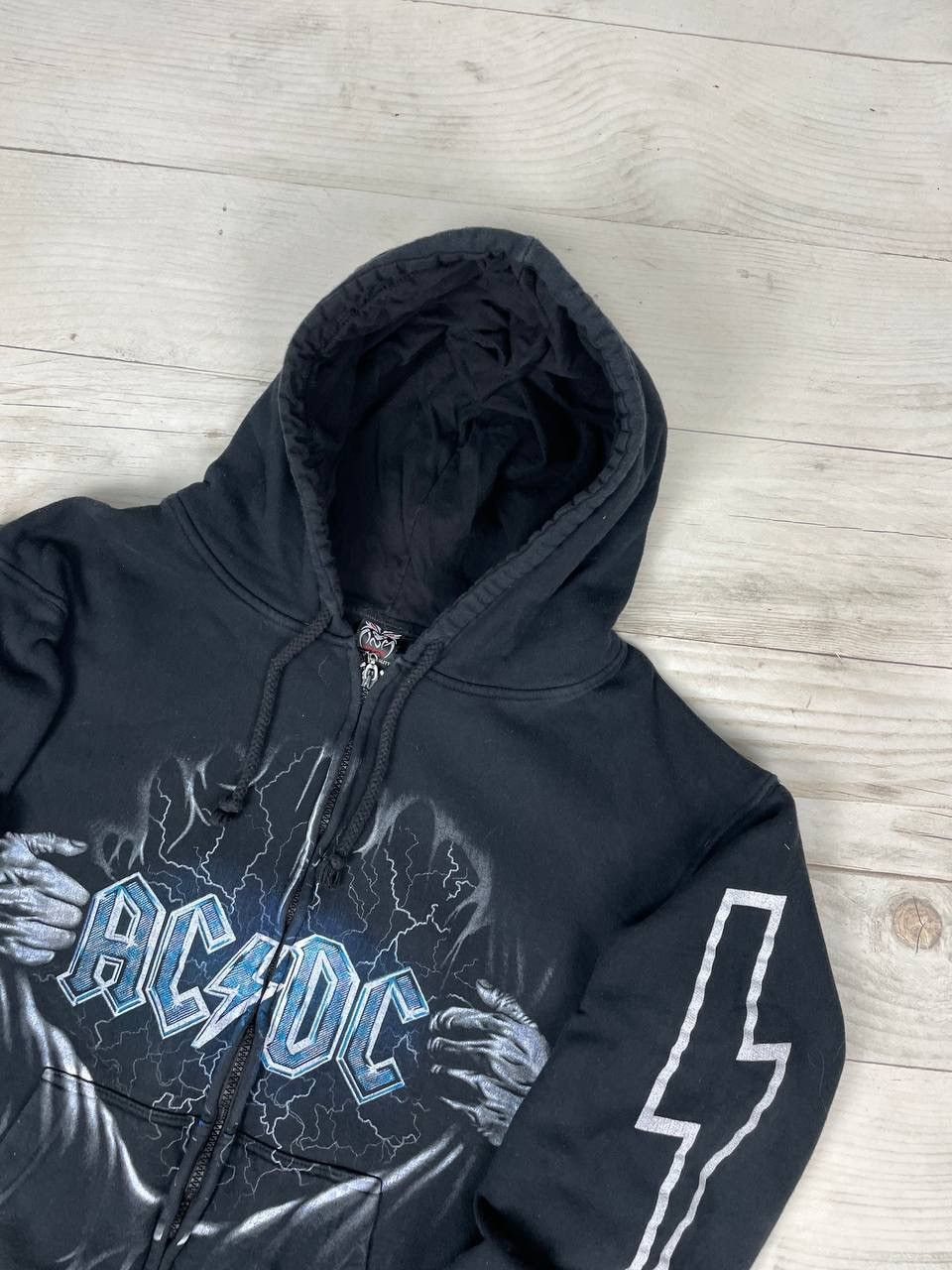 AC/DC Vintage AC/DC Hoodie Full Zip Rock Band Y2K 00s Size US XL / EU 56 / 4 - 2 Thumbnail