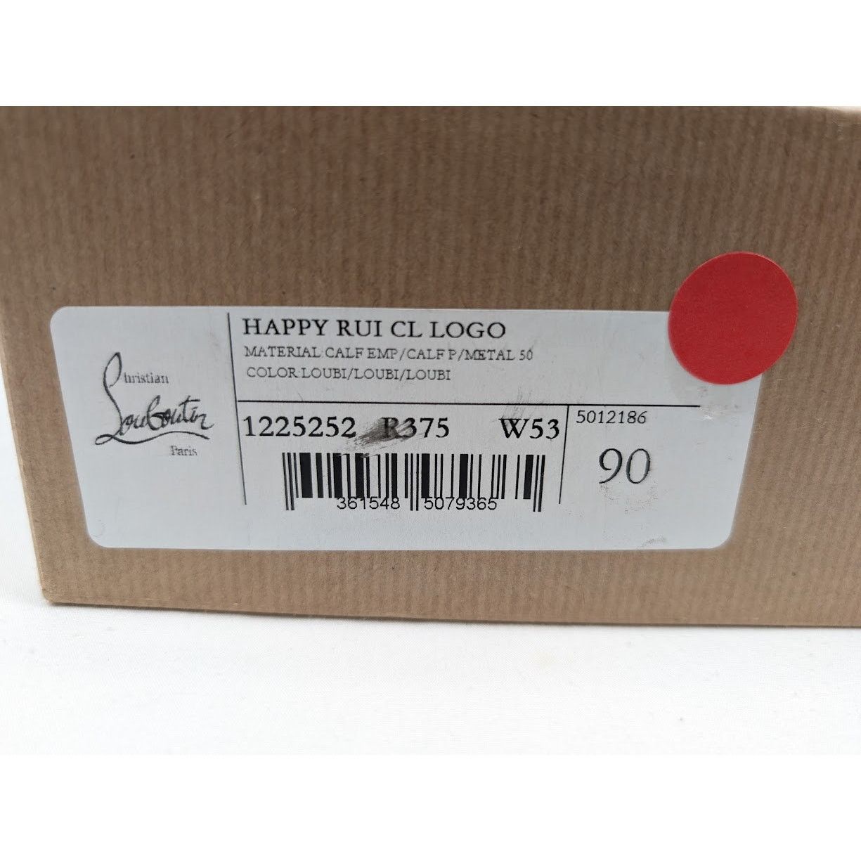Christian Louboutin o1rshd1 Size: 90 / Calf Happy Rui CL Logo Belt in Loubi Size 34 - 23 Thumbnail