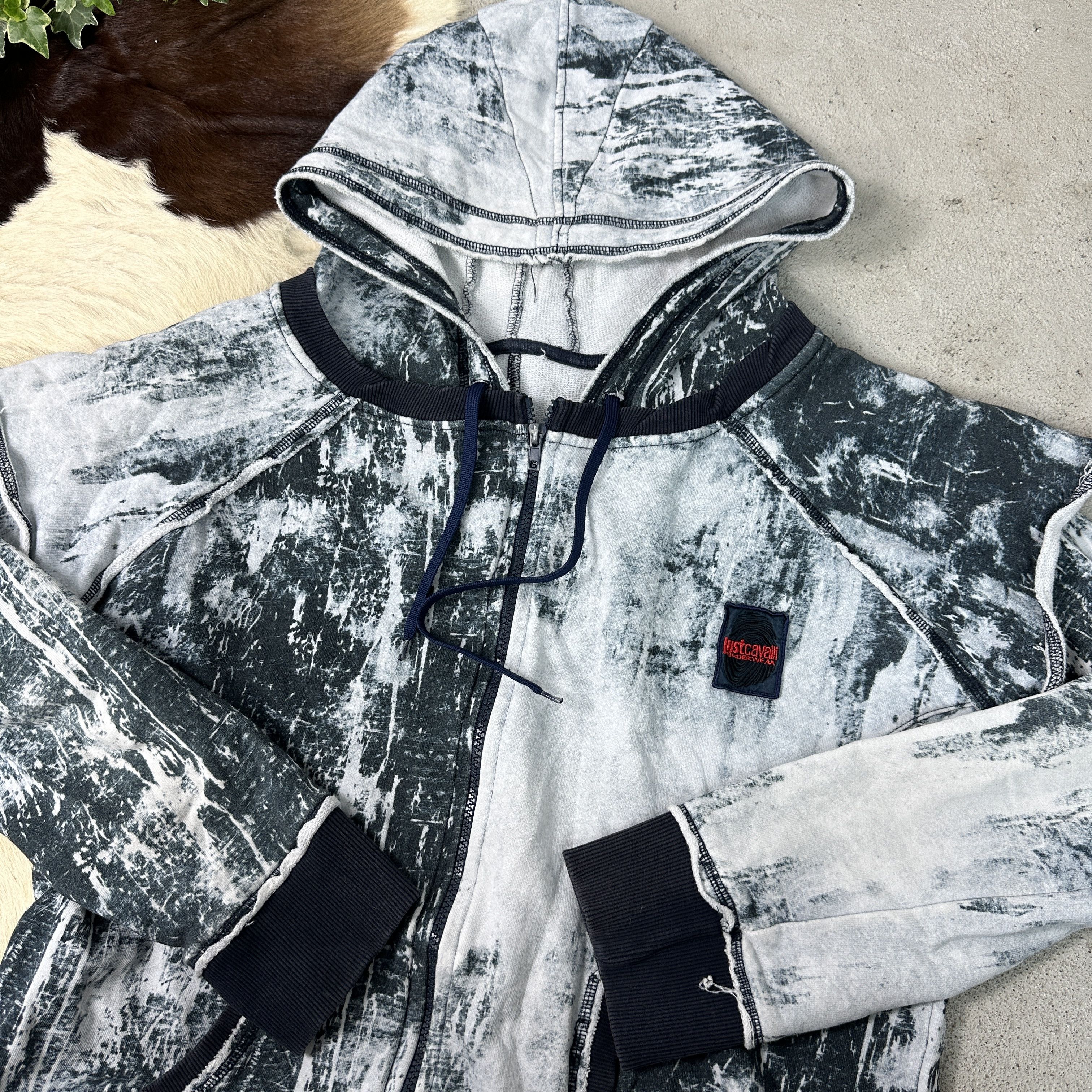 Just Cavalli × Roberto Cavalli Vintage Avant-Garde Cavalli Zip Hoodie Size US L / EU 52-54 / 3 - 4 Thumbnail