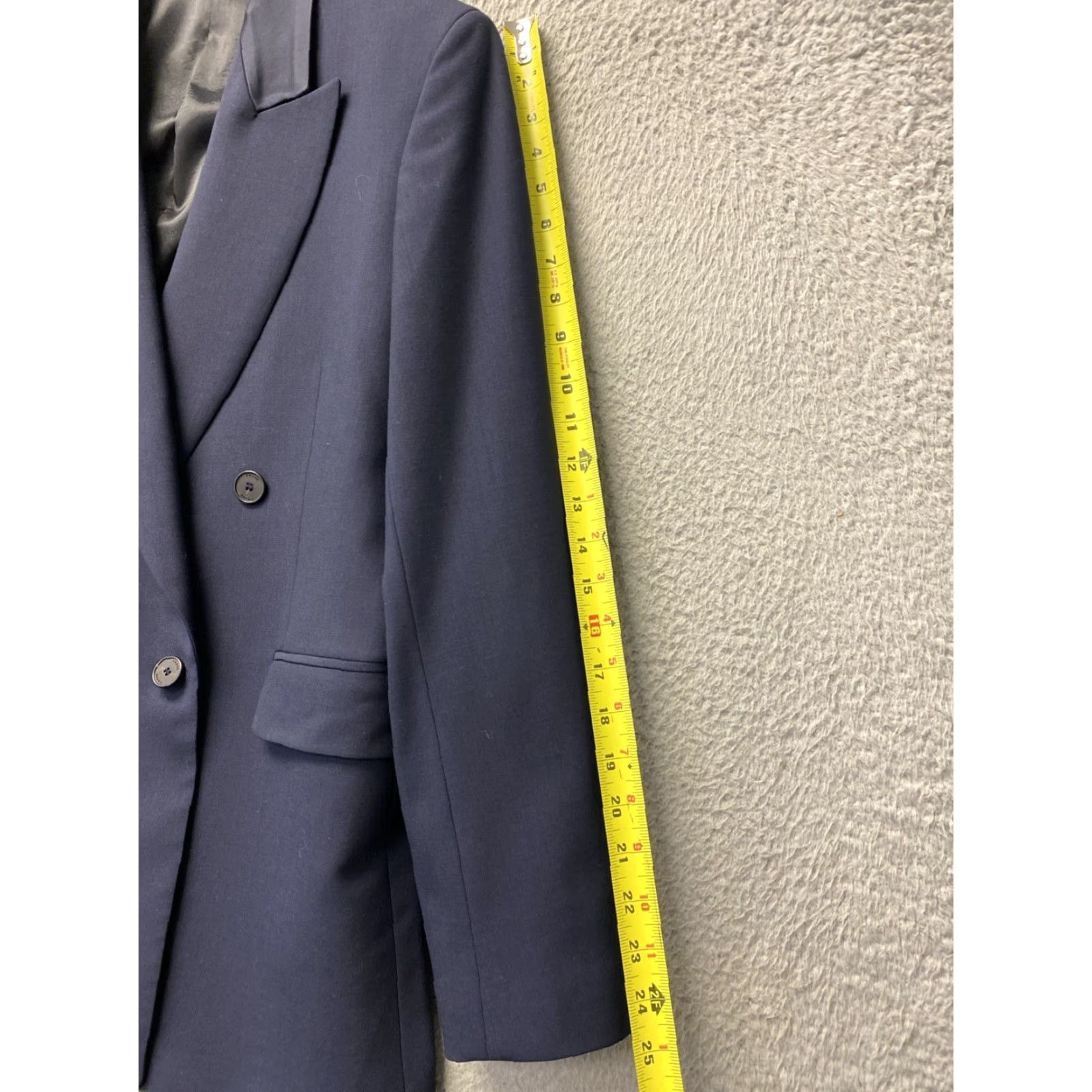 Frame VINTAGE FRAME Women's Blazer Double Breasted Wool Navy XS/S Basic Jacket, Formal, Classic, Fall Style Size XS / US 0-2 / IT 36-38 - 5 Thumbnail