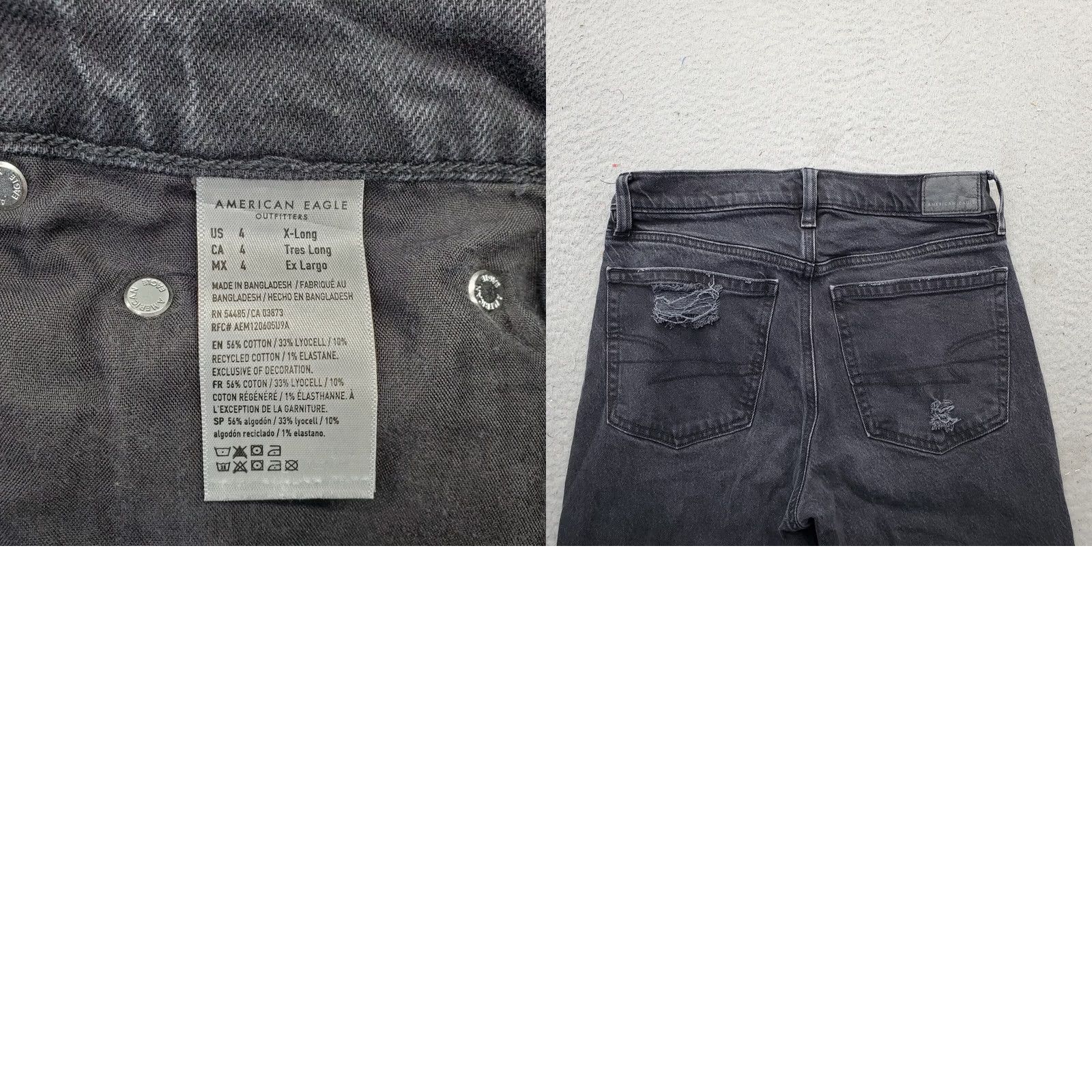 American Eagle Outfitters American Eagle Outfitters Skinny Jeans Women 4 Black Slim Fit 5-Pocket Distressed Denim Pair Size 27" / US 4 / IT 40 - 8 Thumbnail