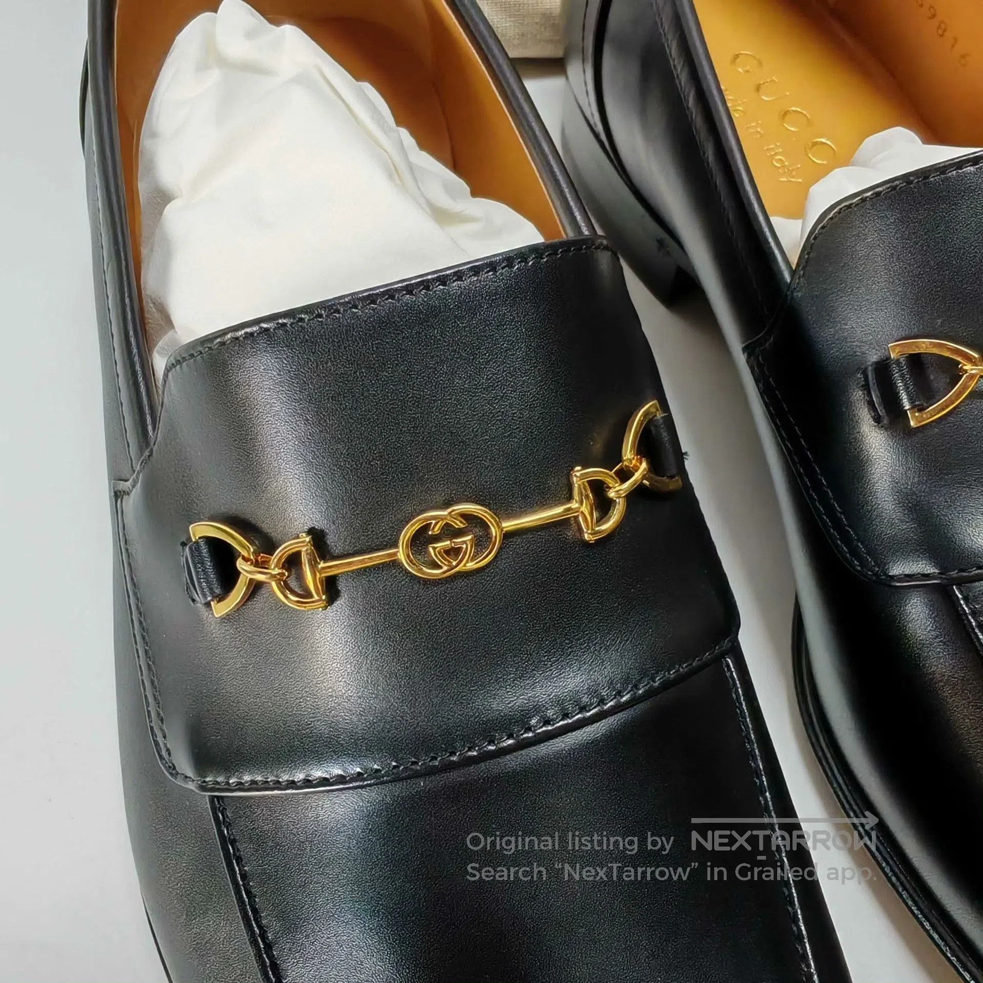 Gucci Gucci Men's Black Leather Loafers. Size US 6.5 / EU 39-40 - 5 Thumbnail