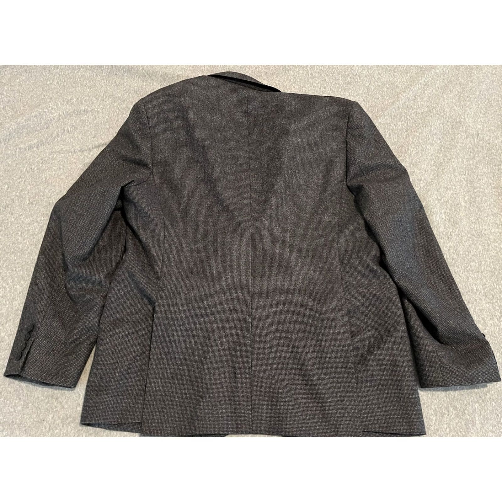 Vintage Jack Spade Sport Coat Jacket Wool Gray Mens 46 blazer 2 Button Size 46R - 8 Thumbnail