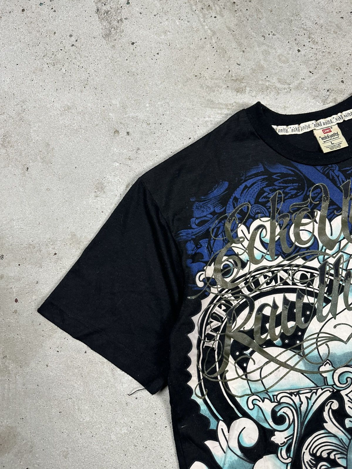 Ecko Unltd. × Vintage Vintage Y2K Ecko Unlimited Big All Over Print Black T Shirt Size US L / EU 52-54 / 3 - 9 Thumbnail