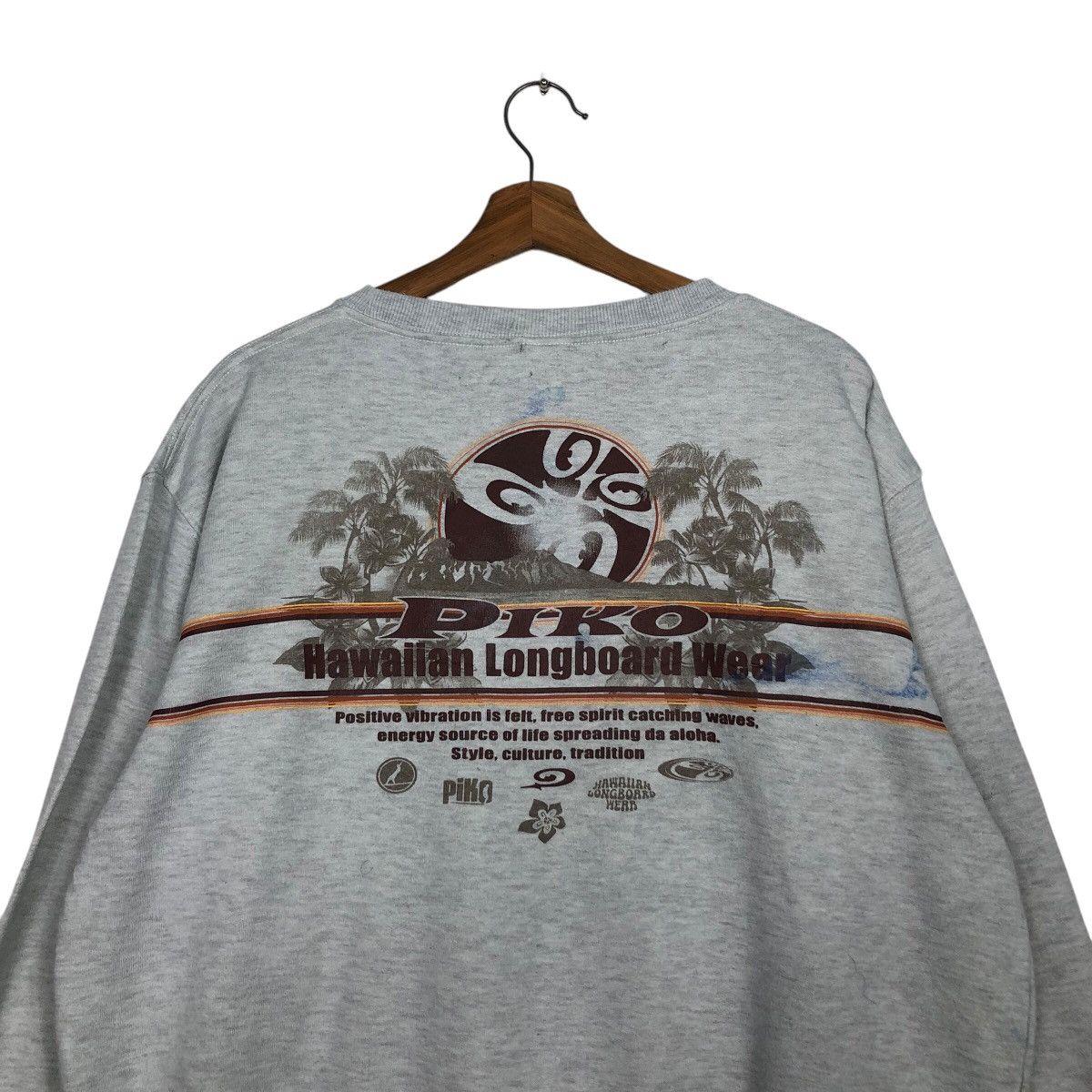 Japanese Brand × Vintage 📌Vintage Sweatshirt Piko Hawaii Design Big Logo Size US L / EU 52-54 / 3 - 10 Thumbnail
