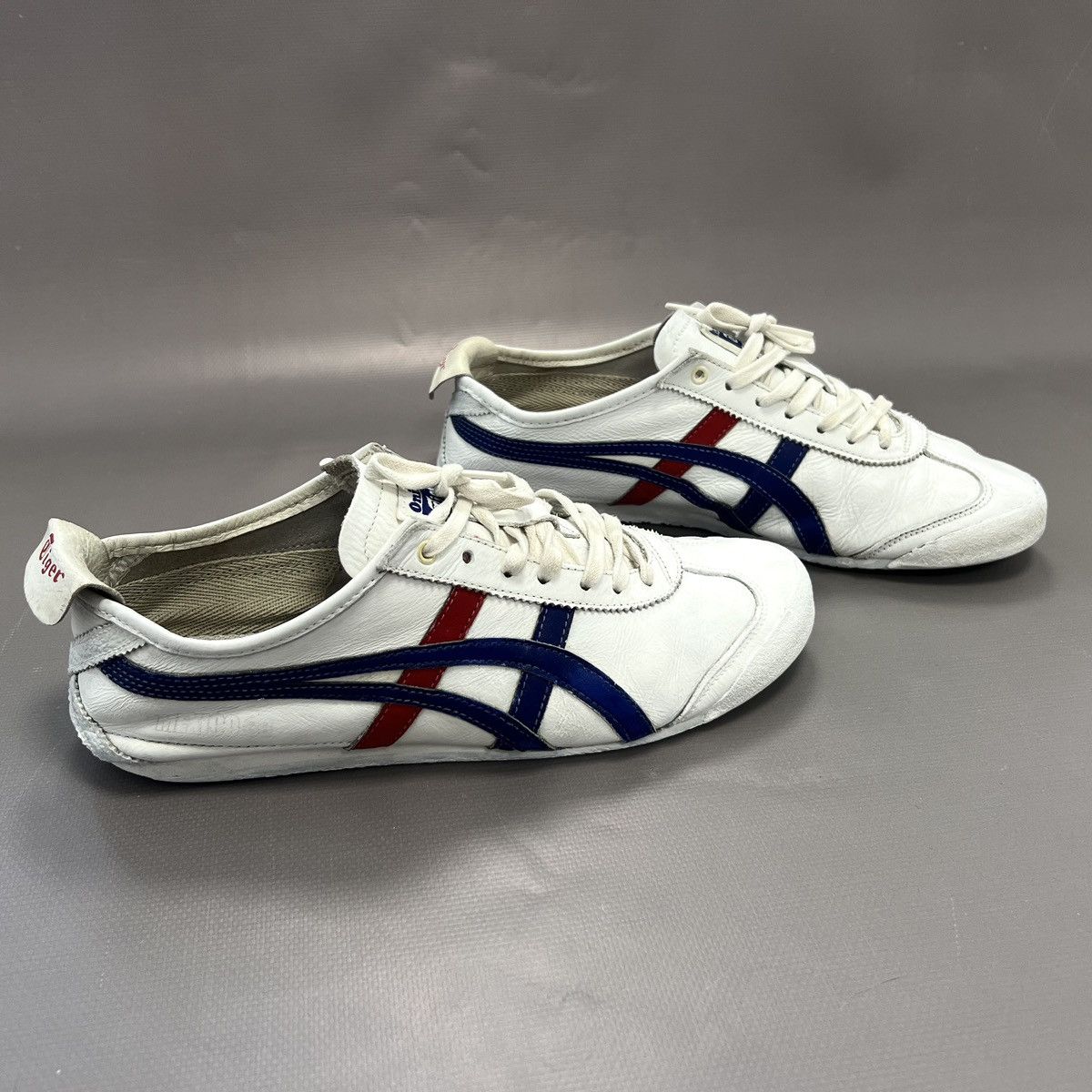Asics × Japanese Brand × Vintage Asics Tiger Onitsuka Mexico 66 White Leather Sneakers Sz 8 Size US 8 / EU 41 - 3 Thumbnail